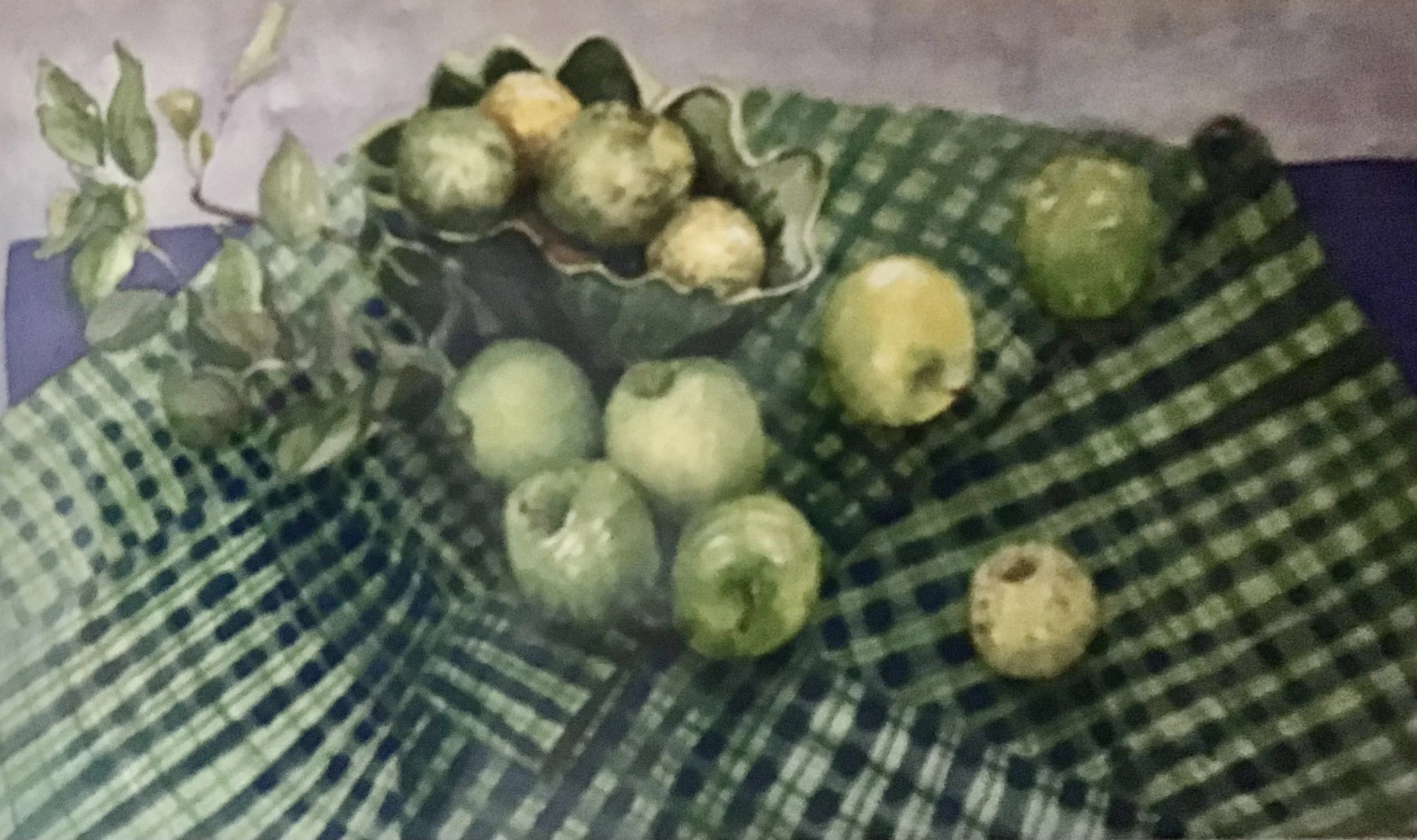 Natalie	Stafford-	Green Apples,	Watercolor	 $500 