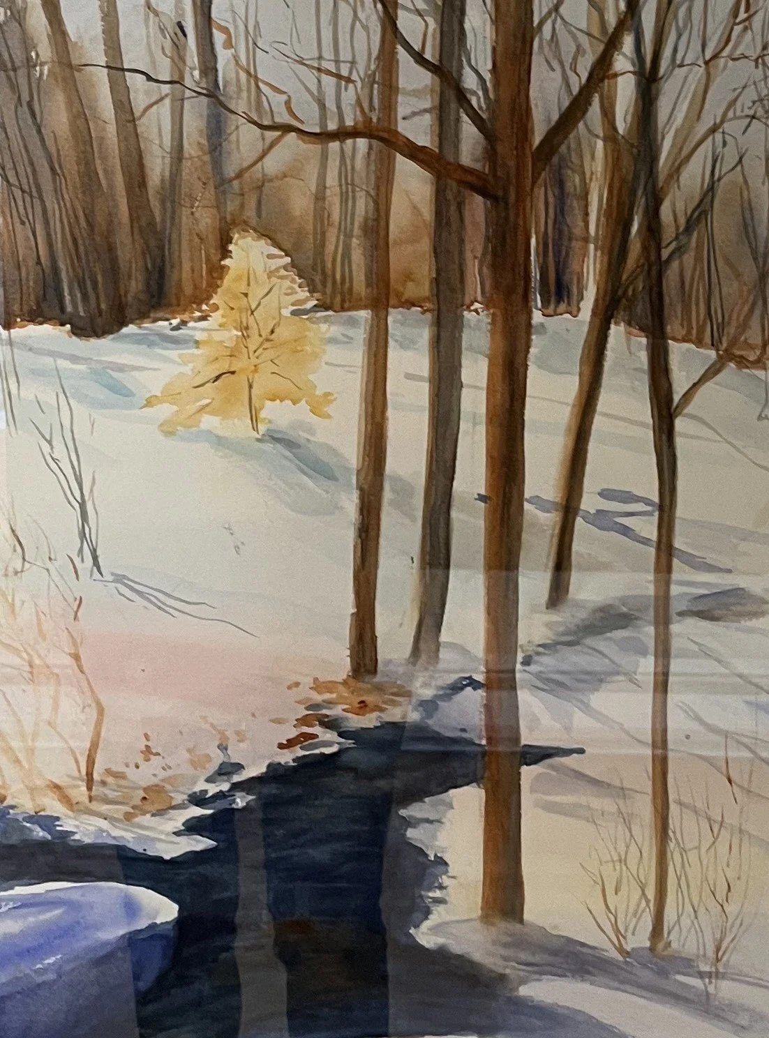 Leslie	Altman	-Winter Woods,	Watercolor	 $400 