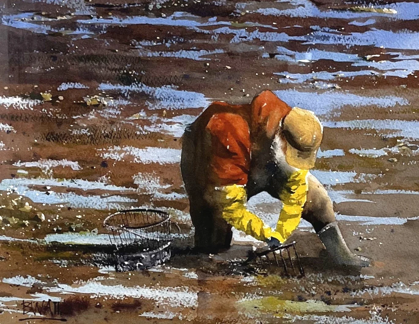 Bradford	Allen-	Low Tide, Stage Harbor,	Watercolor	 $400 