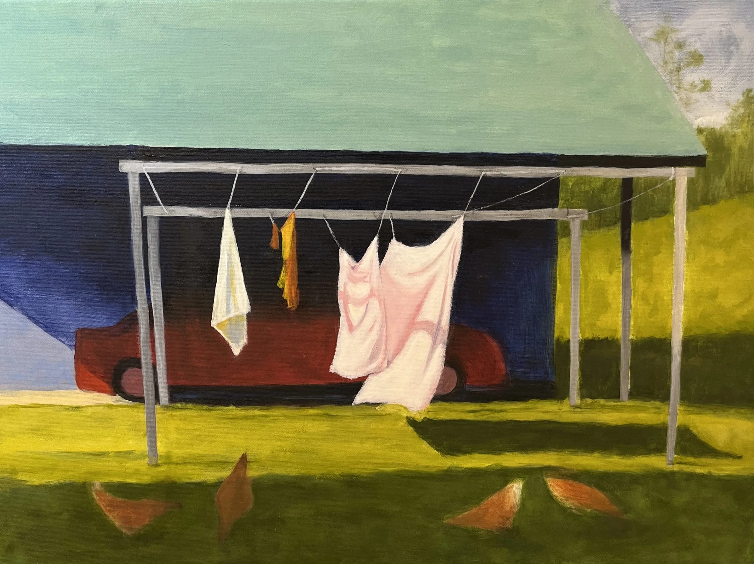 Honorable Mention -Jane A. Mackenzie-Laundry Day in Richmond Maine- Oil