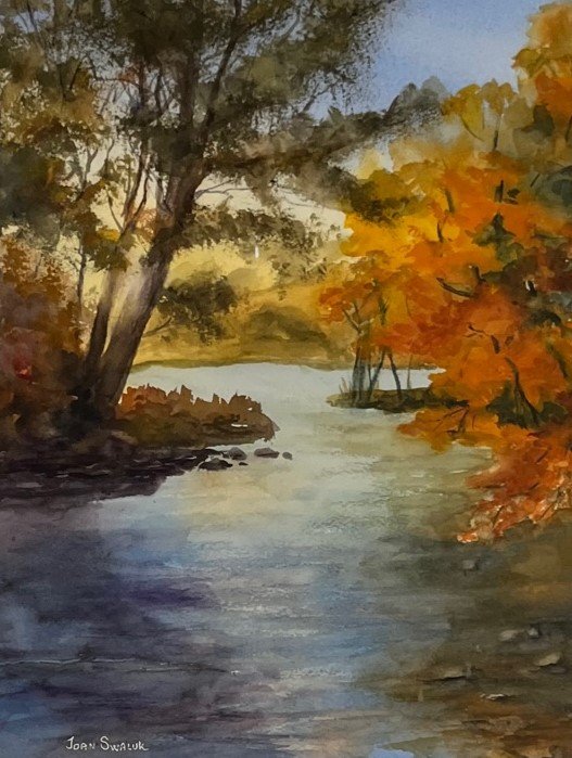 Joan	Swaluk	Tranquility	Watercolor	$150	Instructor	Robert Mesrop