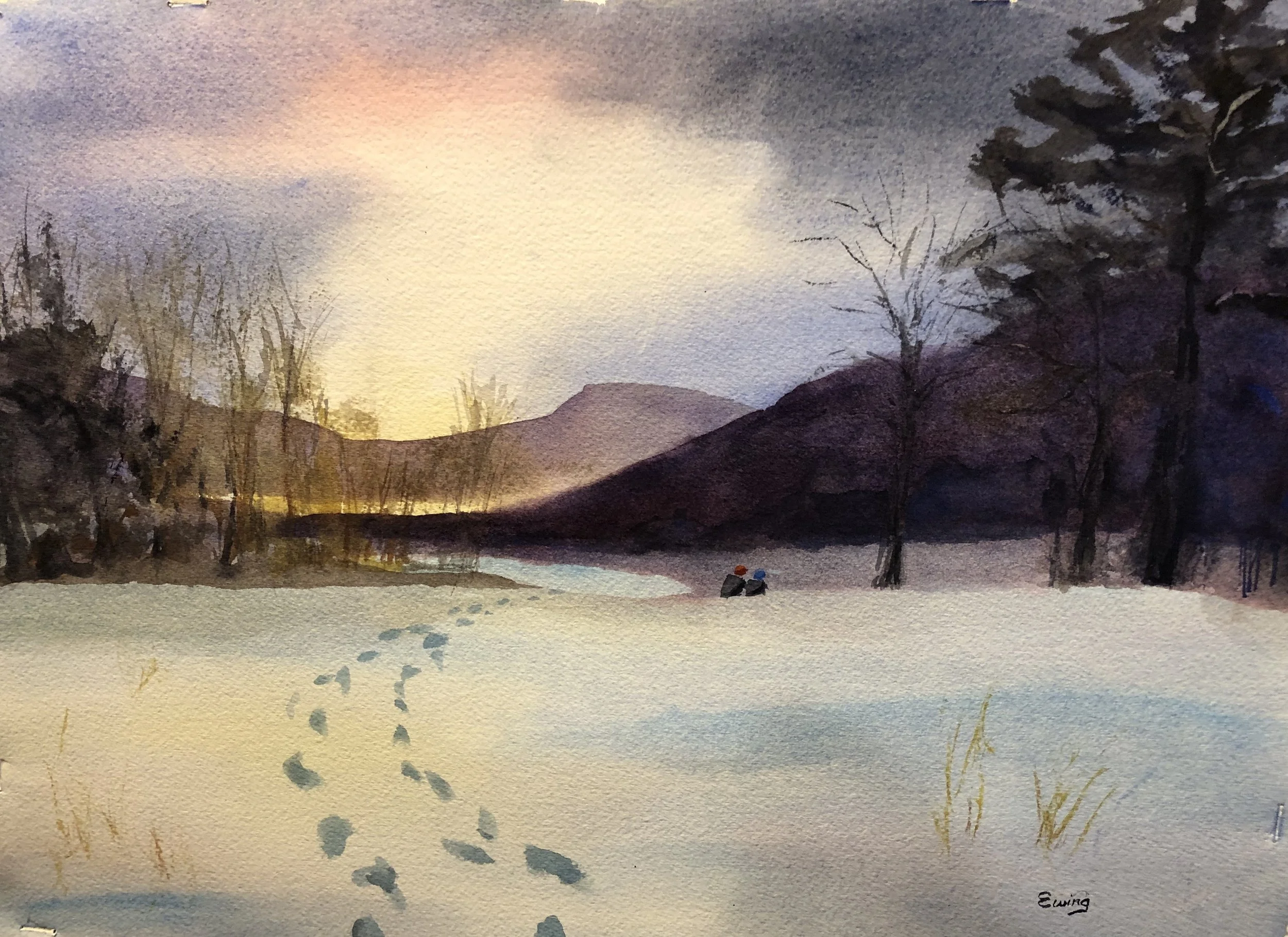 Carol	Ewing	Winter Walk	Watercolor 	$100	Instructor	Robert Mesrop