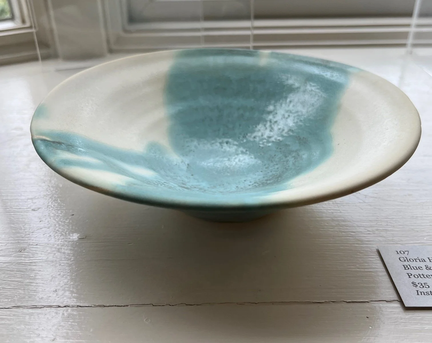 Gloria	Hicks	Blue & White Bowl	Pottery	$35	Instructor	Ron Dean