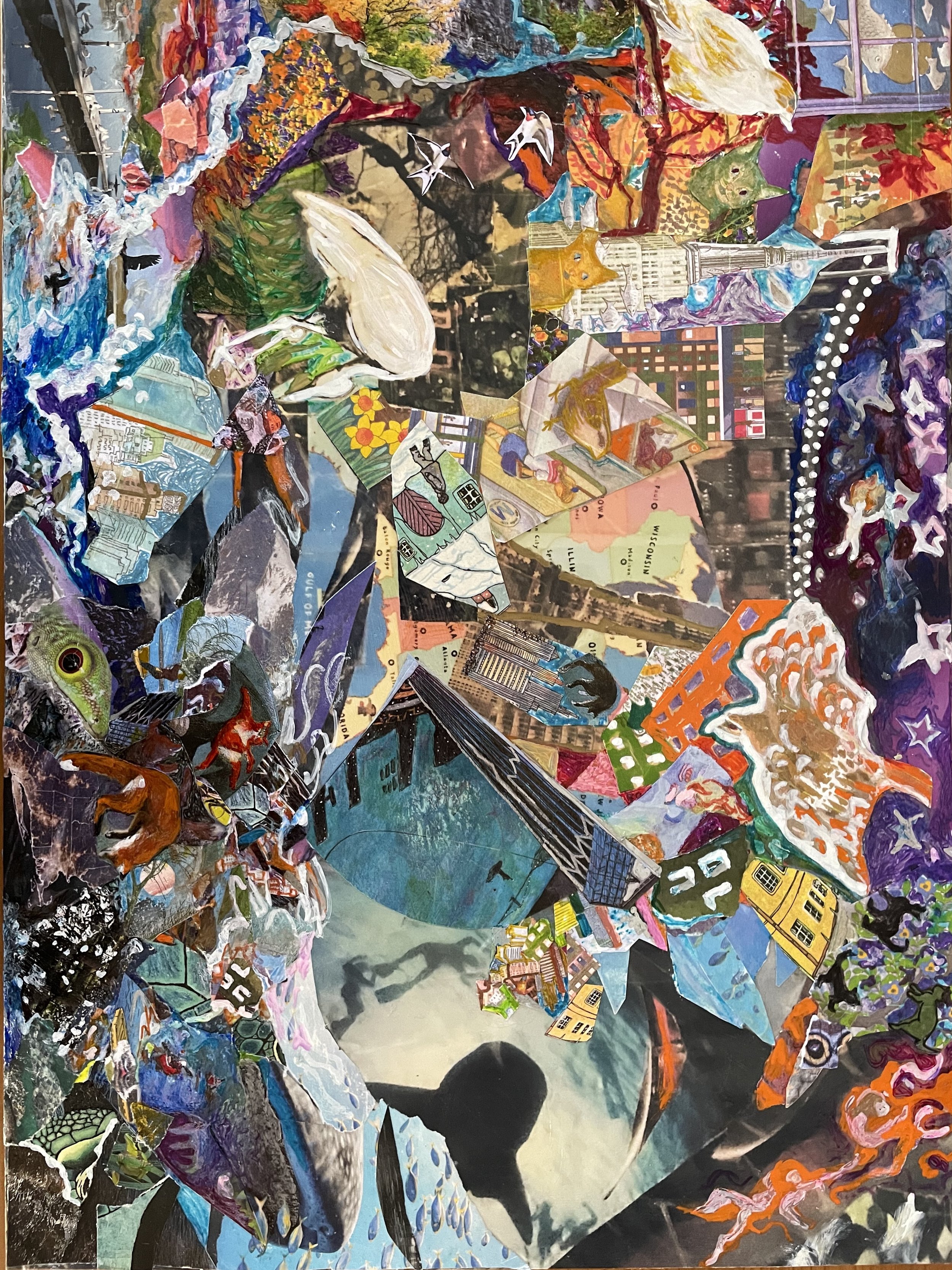 Susan	Patterson	-THINGS FALL APART,	Collage/Painting	$2,000