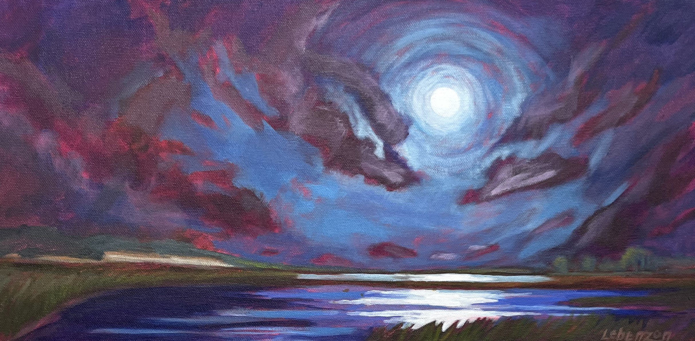 Suzette	Lebenzon-	Moondance Over the Marsh,	Acrylic	$350