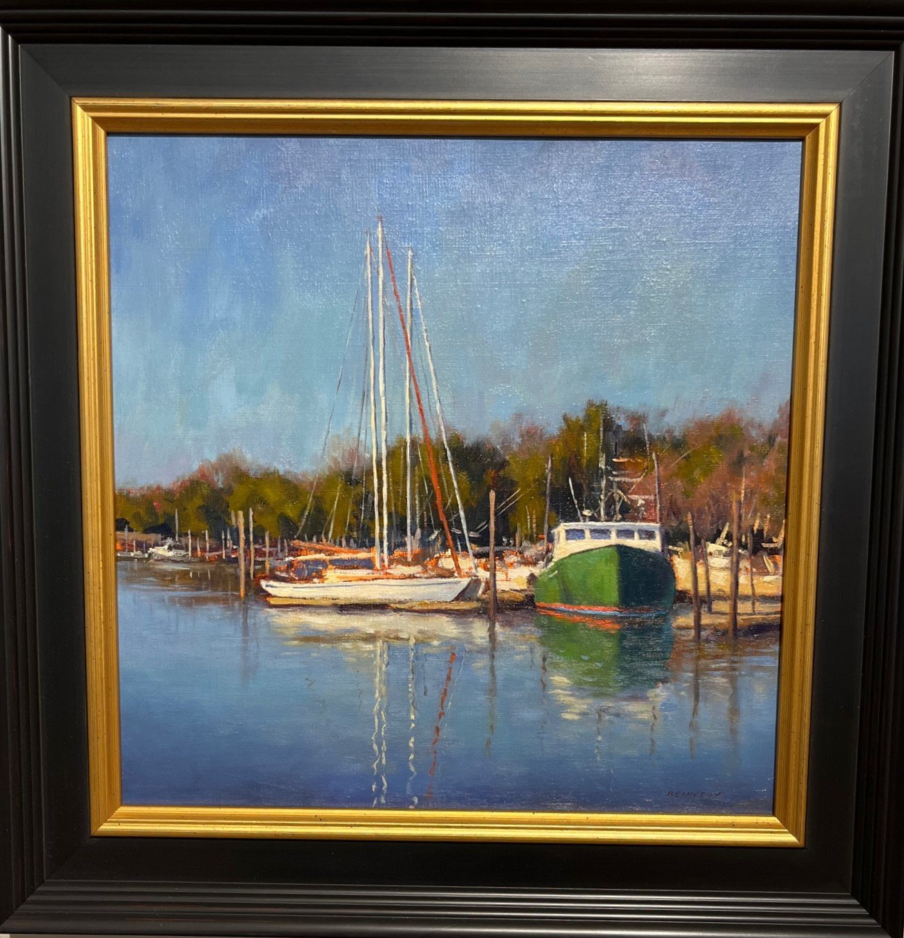 Steve	Kennedy-	Sesuit Harbor Calm,	Oil	$1,200 