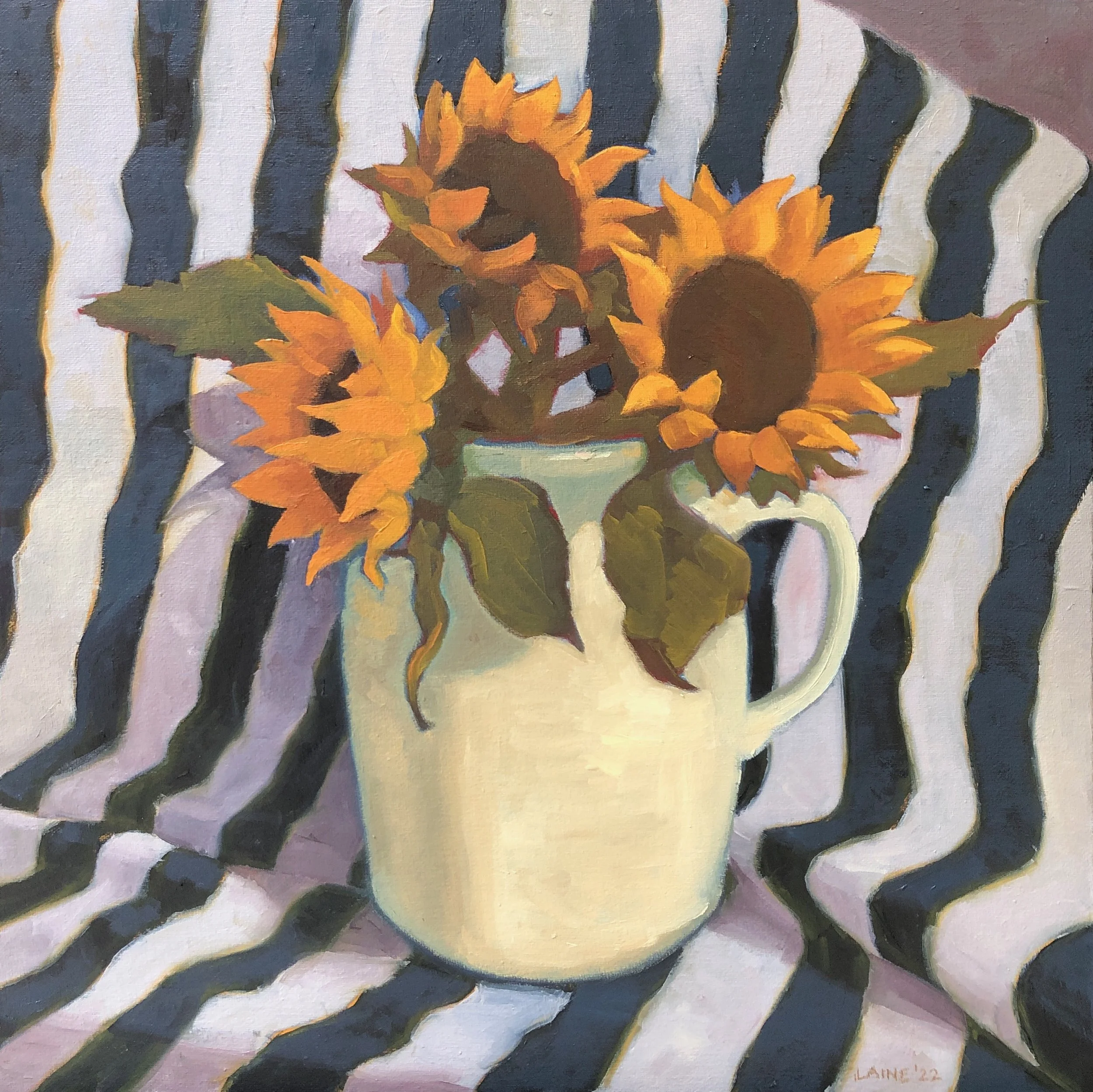 Laine	Dunham White-	Sunflowers,	Oil	$640 