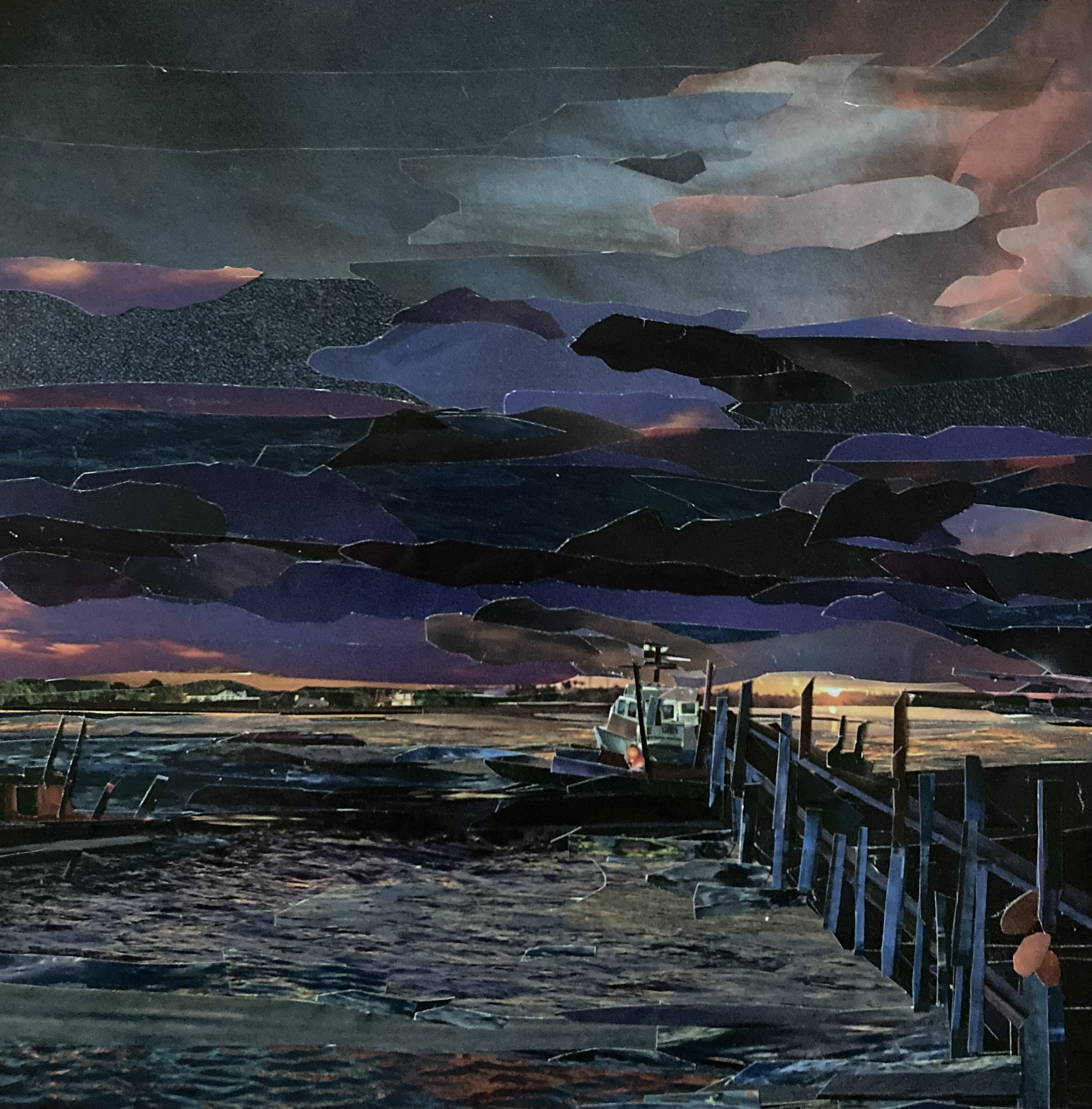 Carol	Flax	- By Dawn's Early Light (Harbor),	Cut Reclaimed Paper	$395 