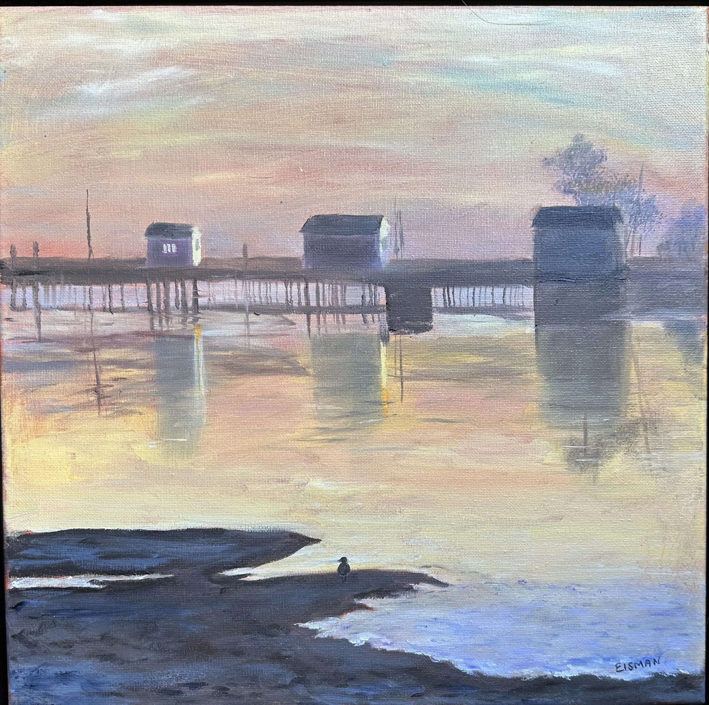 Elena	Eisman-	Provincetown Pier sunset,	Oil	$300 