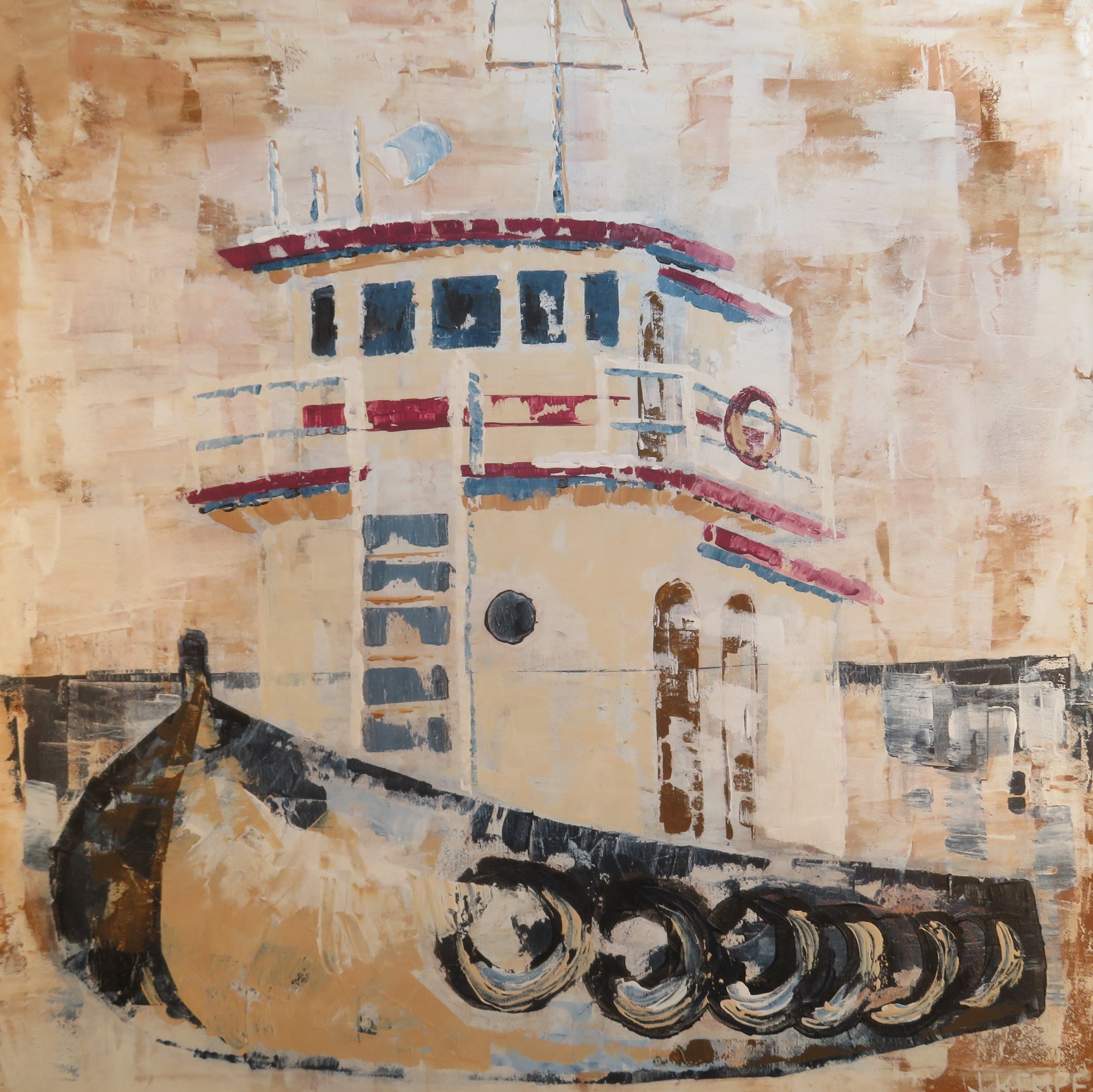 Jacqueline	Kempe-	Harwich Tugboat,	Acrylic	$1,500 