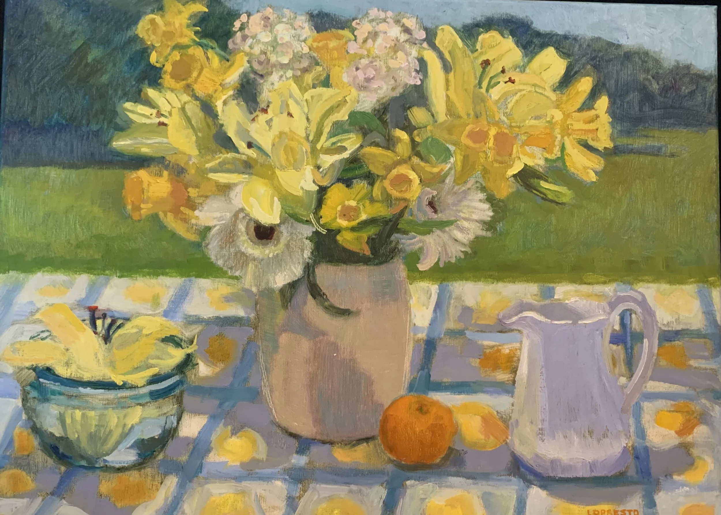 Peg	LoPresto-	Day Lillies,	Oil	 $600 