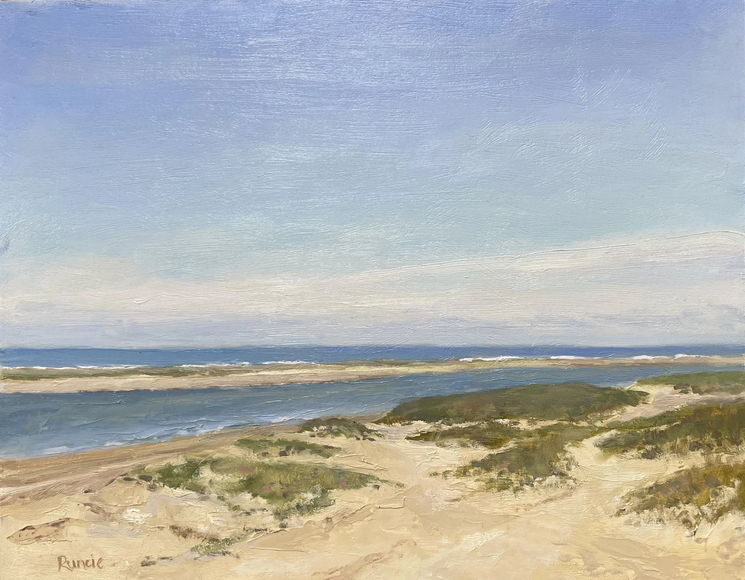 Peg	Runcie-	Lighthouse Beach,	Oil	 $875 