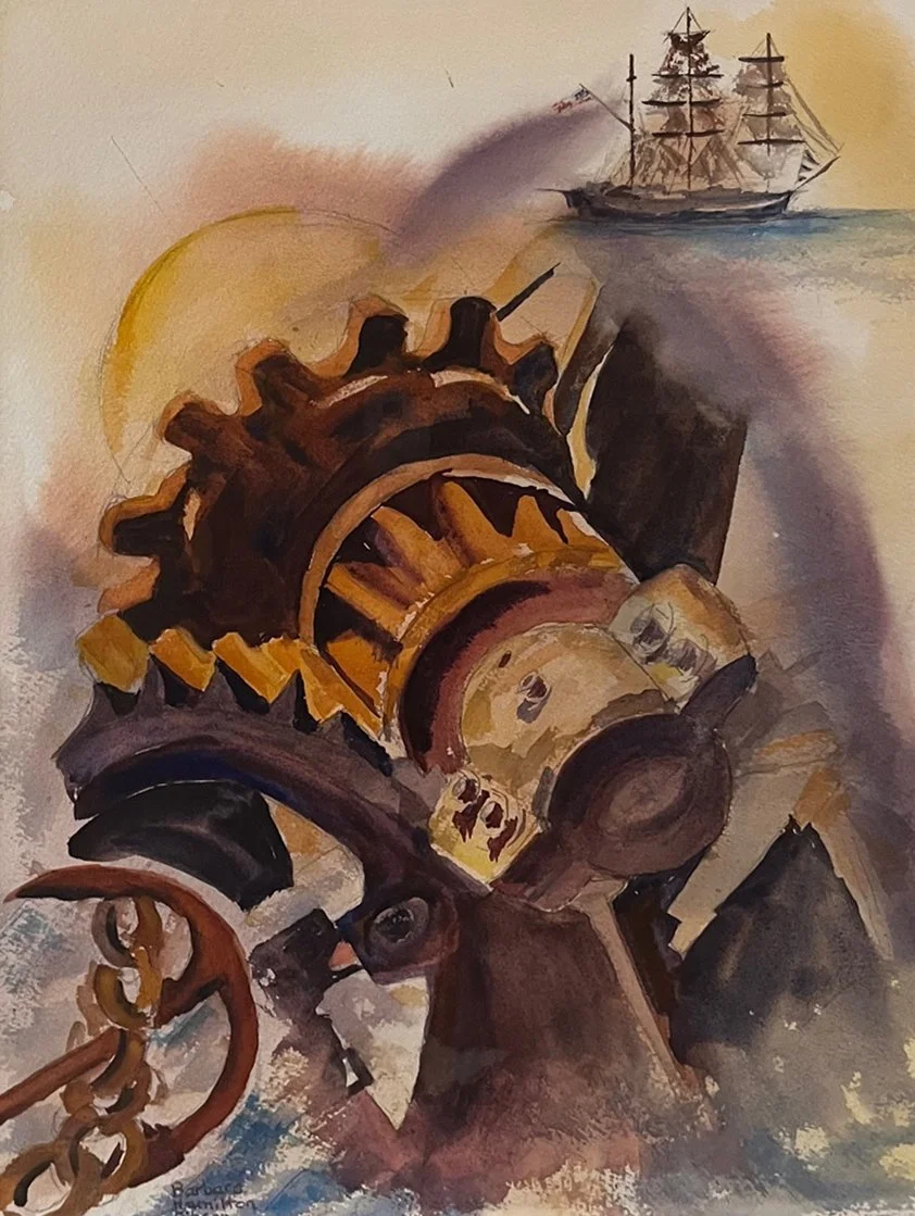 Barbara Hamilton Gibson-	Morgan’s Winch,	Watercolor	 $350 