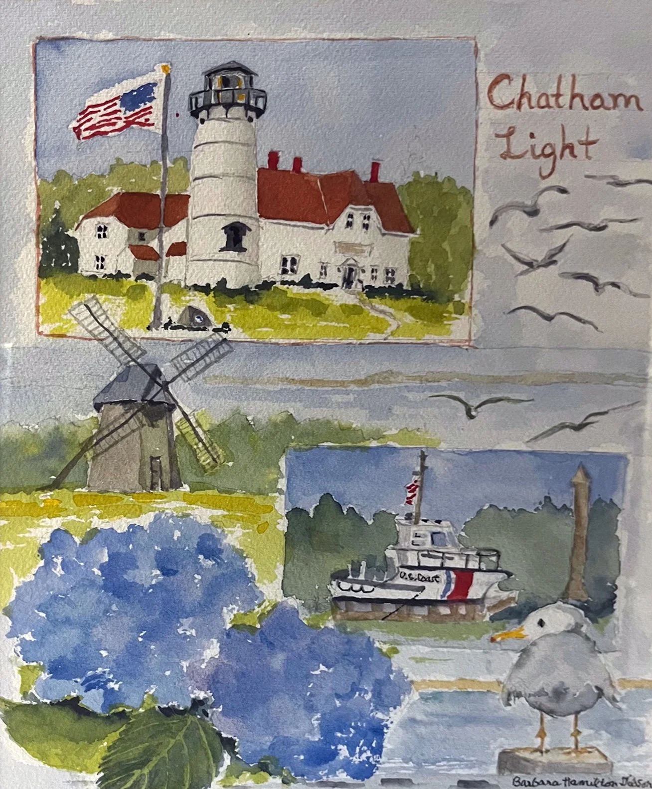 Barbara Hamilton Gibson- Chatham Light	Watercolor	 $300 