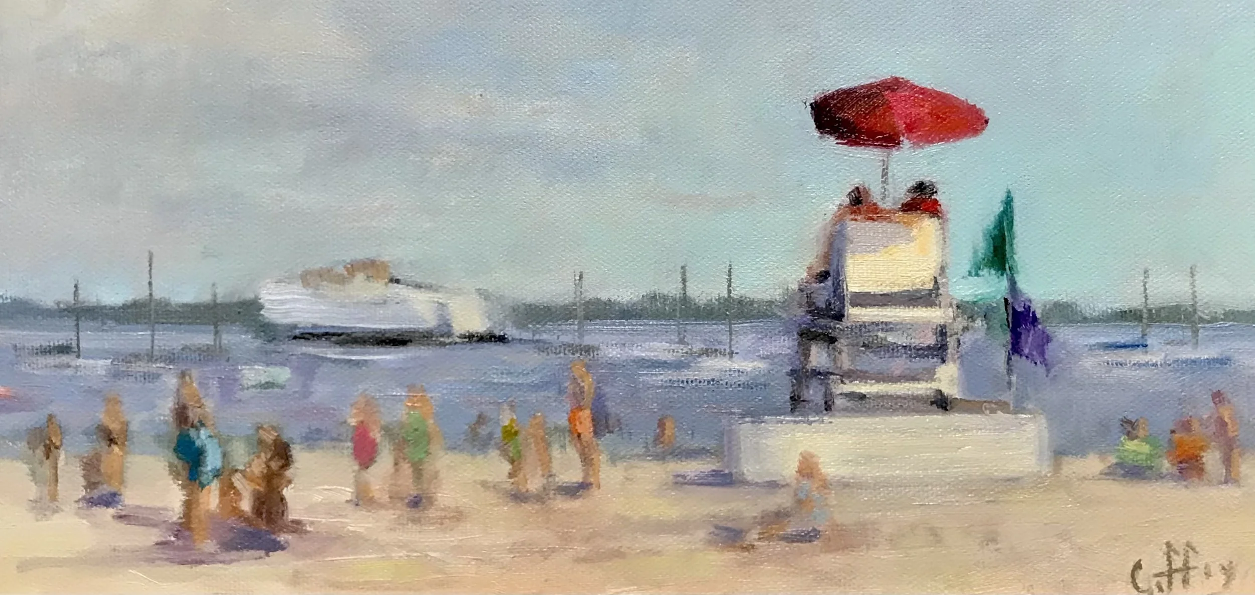 Lyn	Coffey	- Summer Vacation, Nantucket,	Oil	 $650 