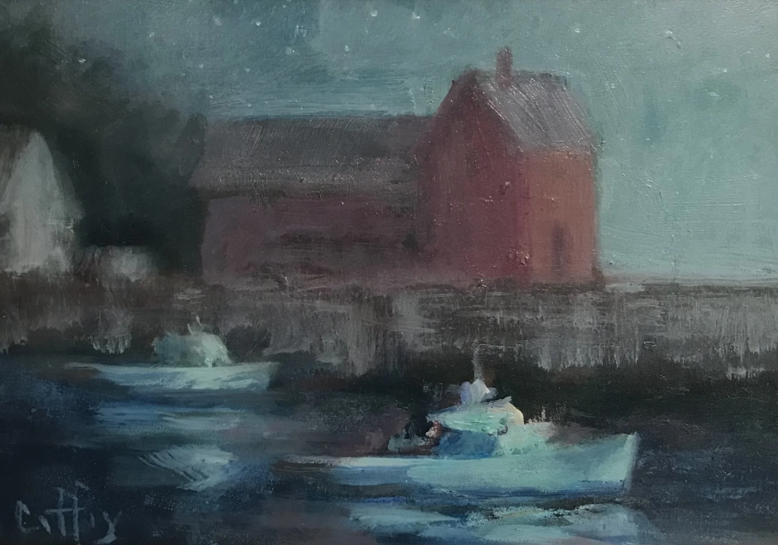 Lyn	Coffey-	Rockport Evening,	Oil	 $400 