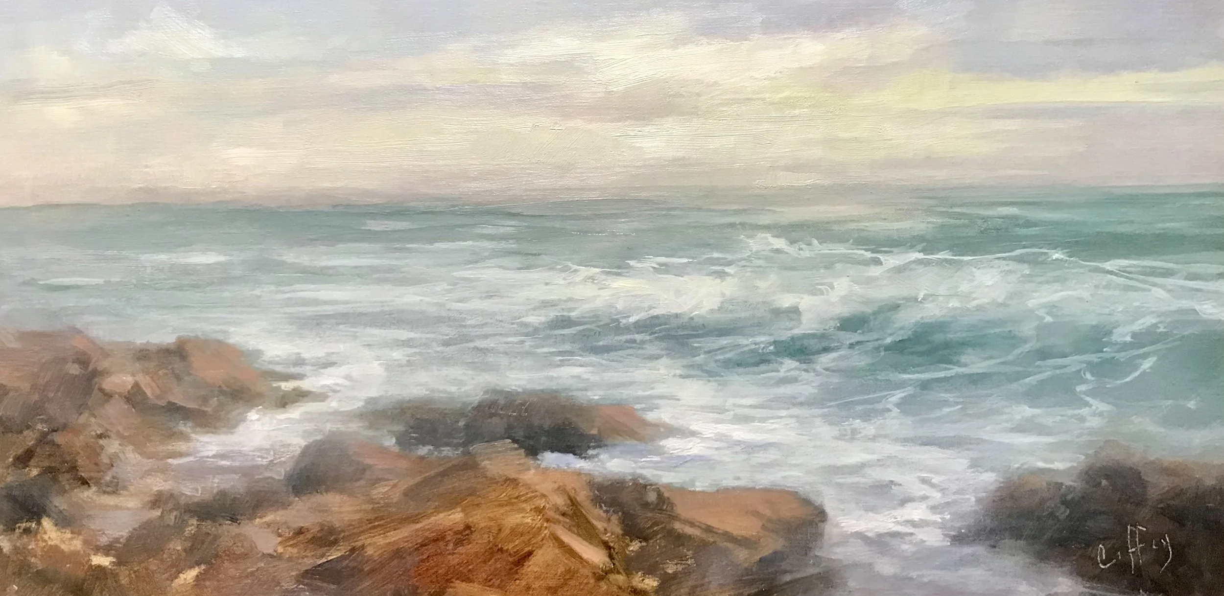 Lyn	Coffey-	Along the Back Shore,	Oil	 $950 