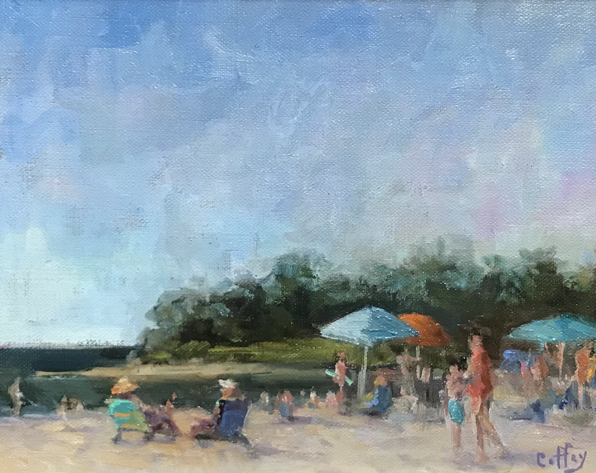 Lyn	Coffey	- Beach Day,	Oil	 $550 