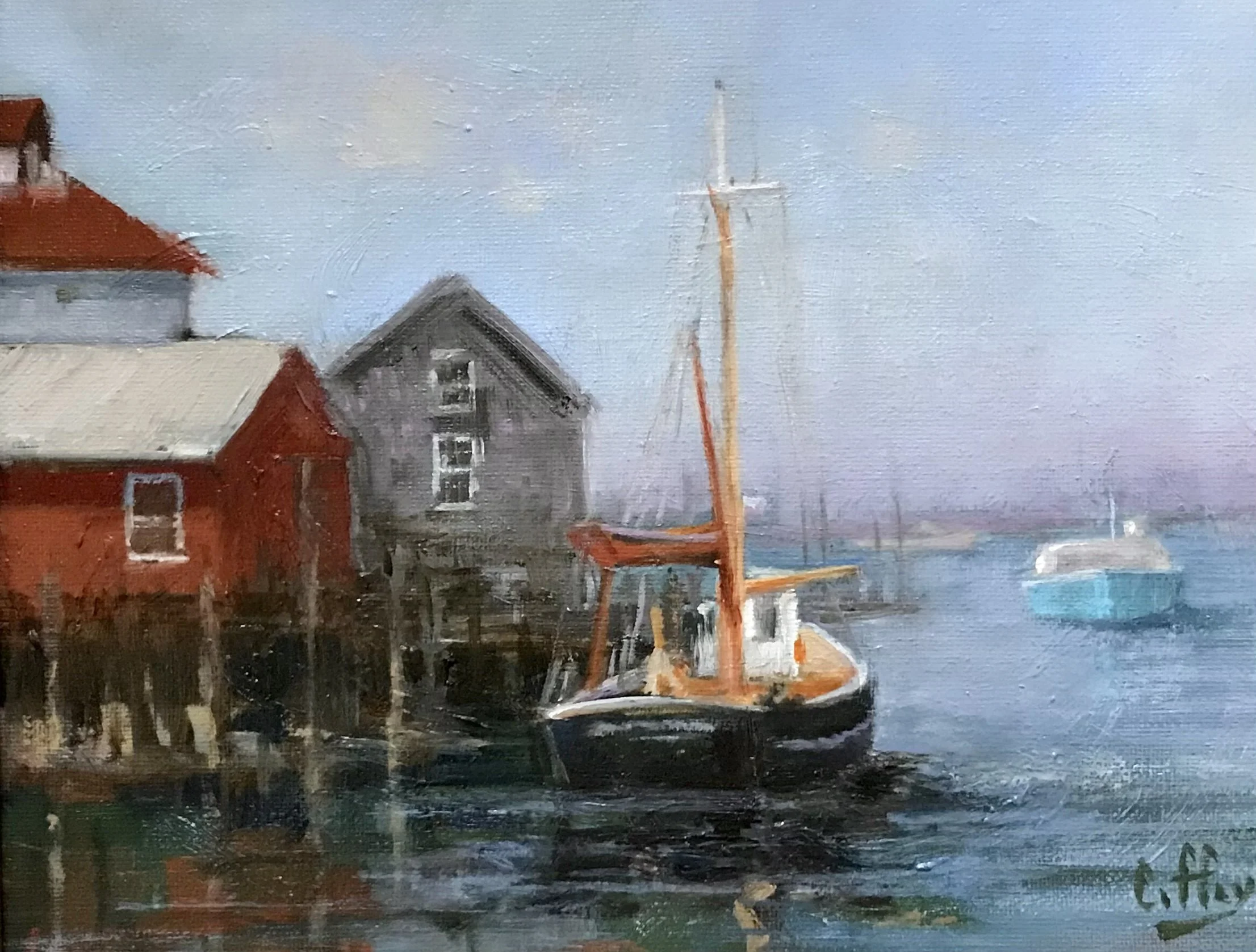 Lyn	Coffey-	Menemsha, Martha’s Vineyard,	Oil	 $550 