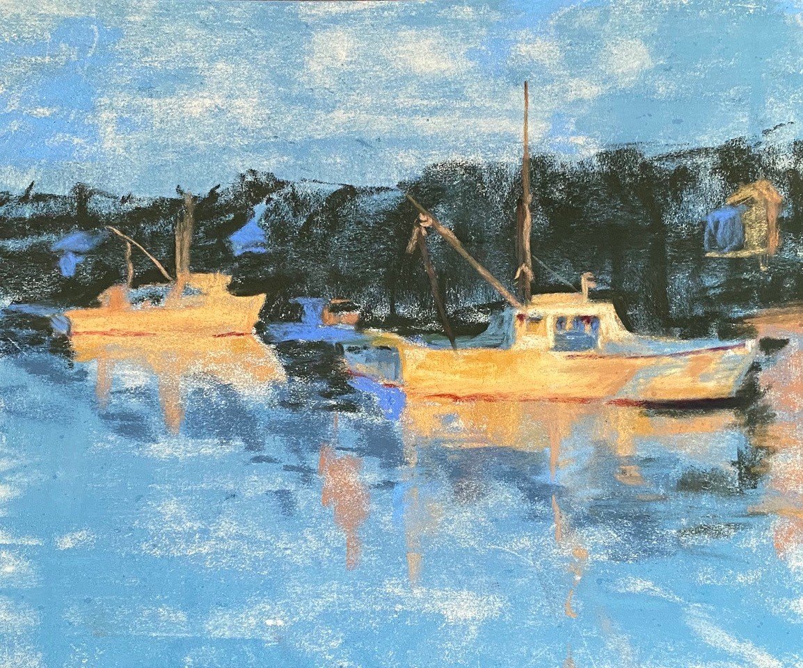 Kate	Laing-	Harbor View,	Pastel	 $400 