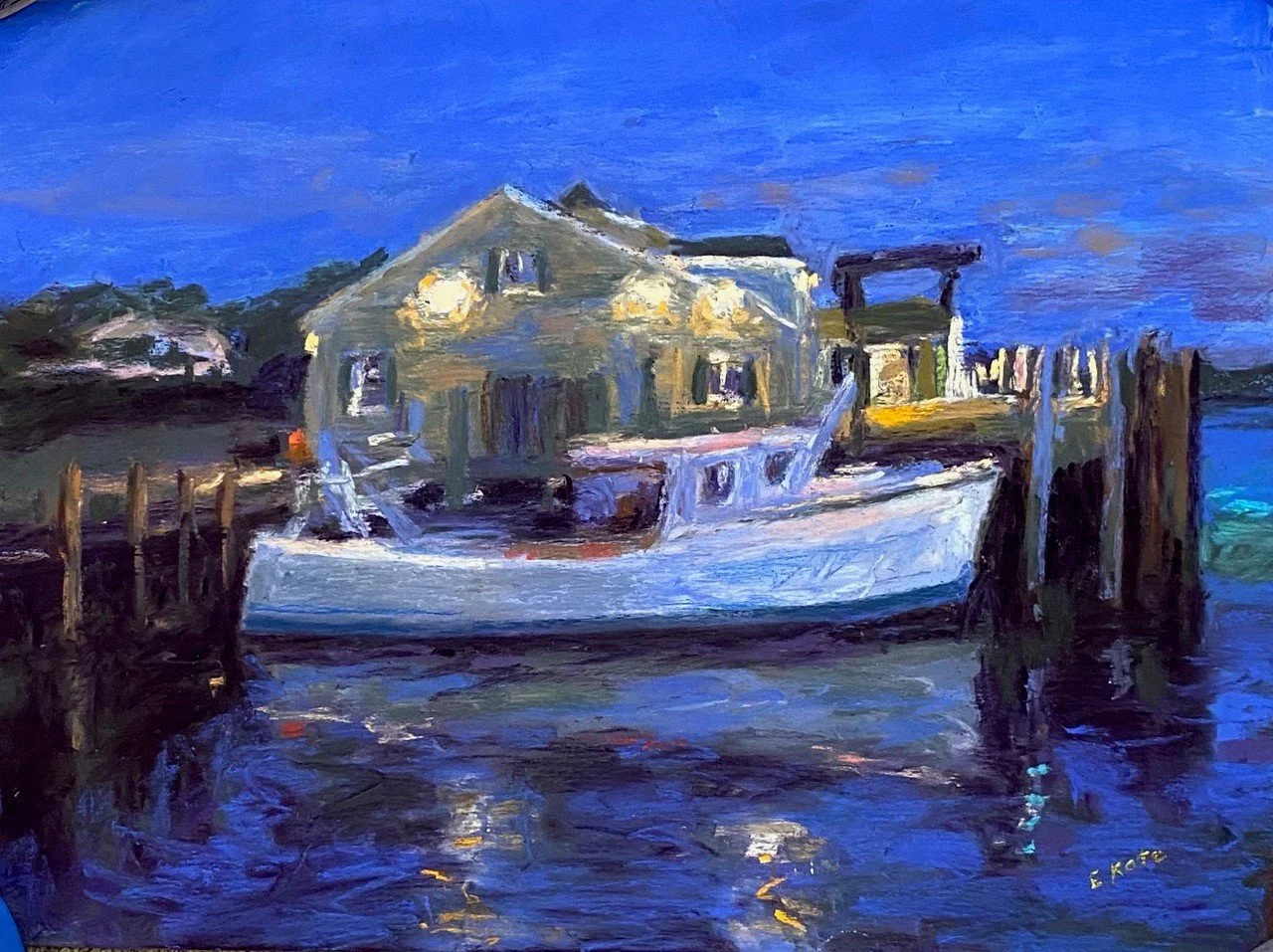 Kate	Laing-	Evening Rest,	Pastel	 $400 