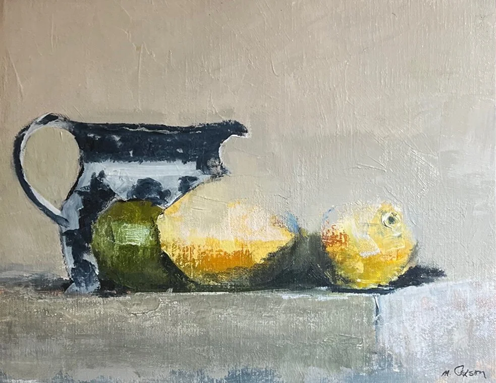 Mimi	Coxson-	Still Life Lemons with Pitcher,	Oil	 $1,800 