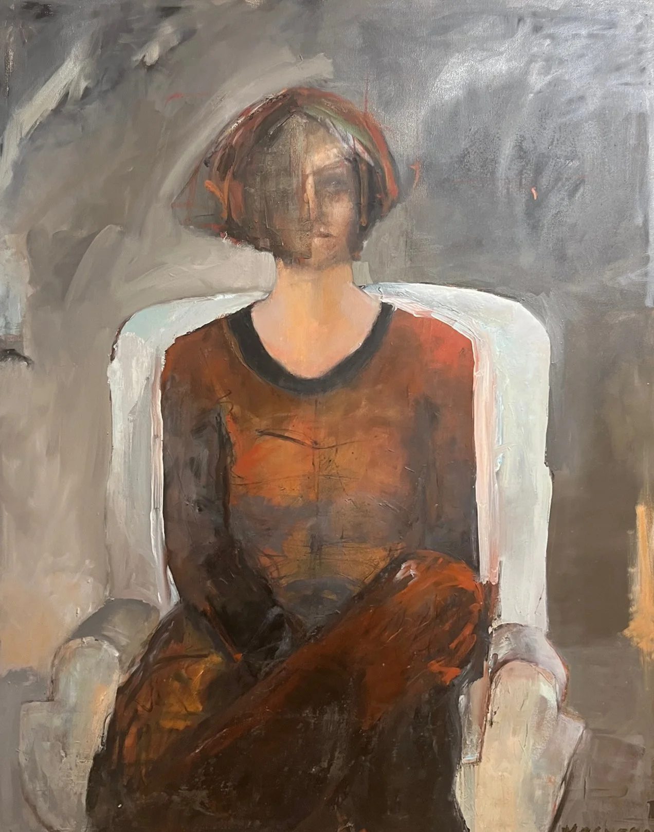 Mimi	Coxson-	Seated Figure Eva,	Oil	 $4,500 