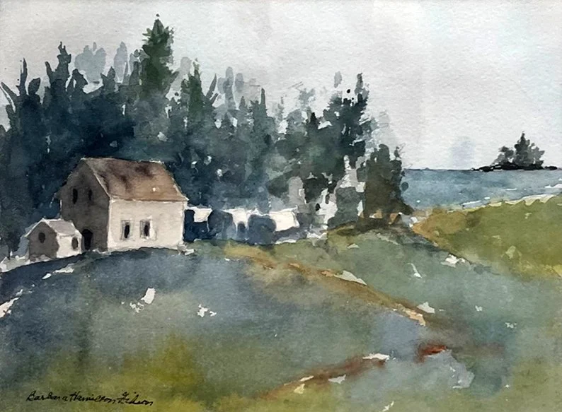 Barbara Hamilton	Gibson-	On the Way to Cutler,	Watercolor	 $250 