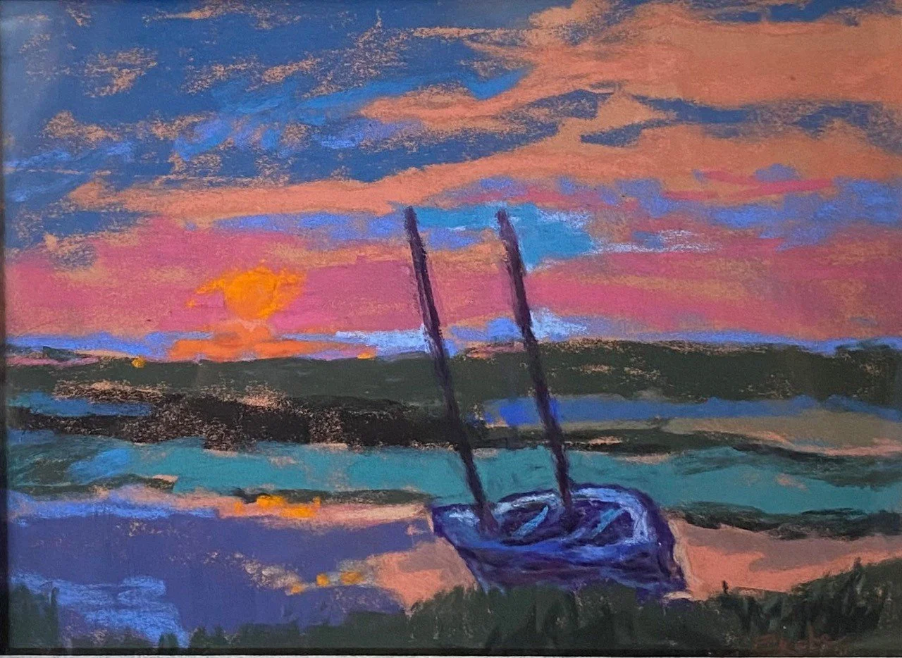 Kate	Laing	-Cape Sunset,	Pastel	 $250 