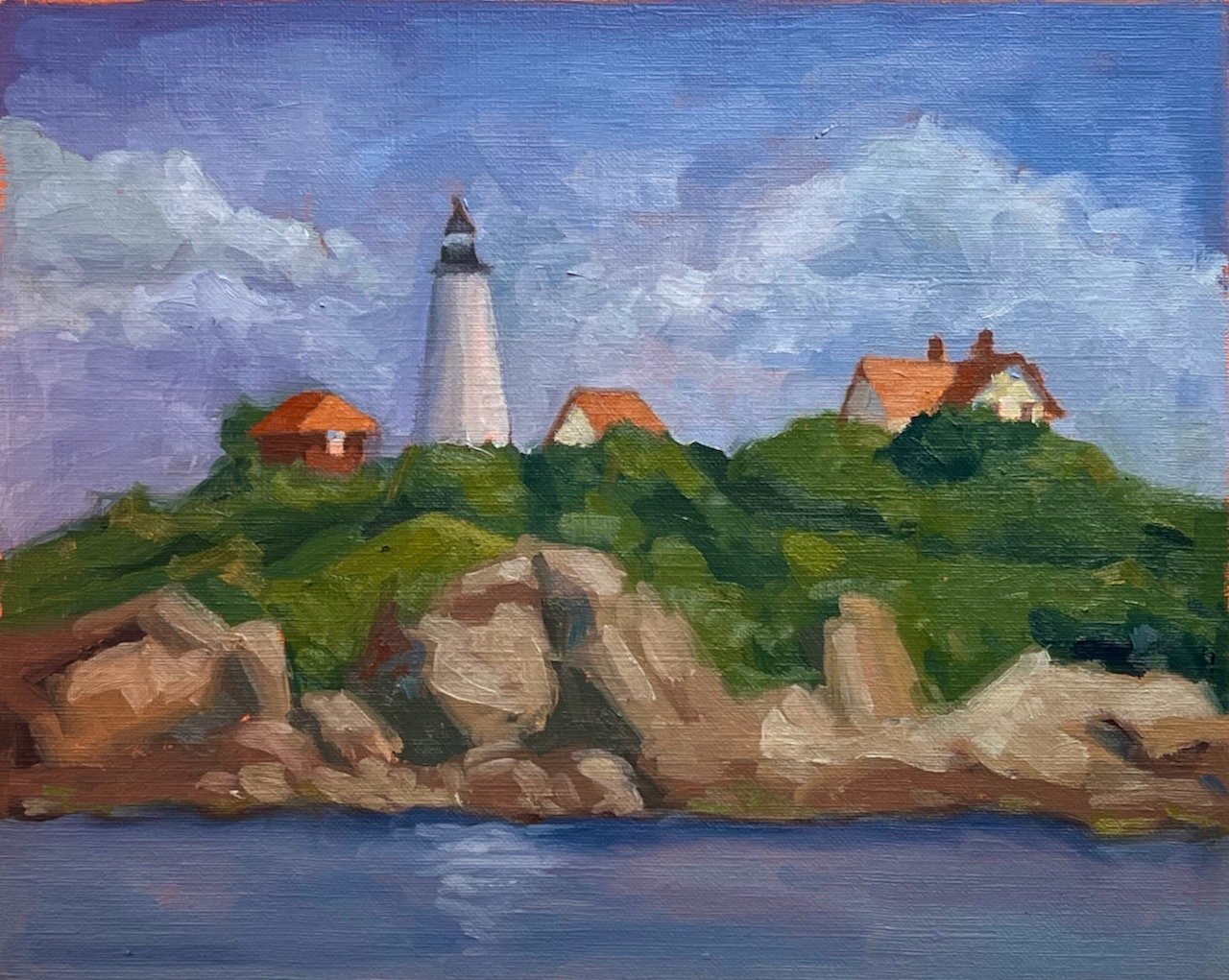 Honorable Mention- Laine Dunham White- The Last Sail Color Study, Oil