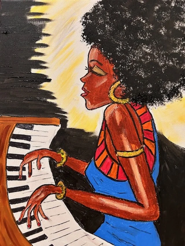 Honorable Mention- MaryAnn Yarmosky- The Jazz Singer, Acrylic