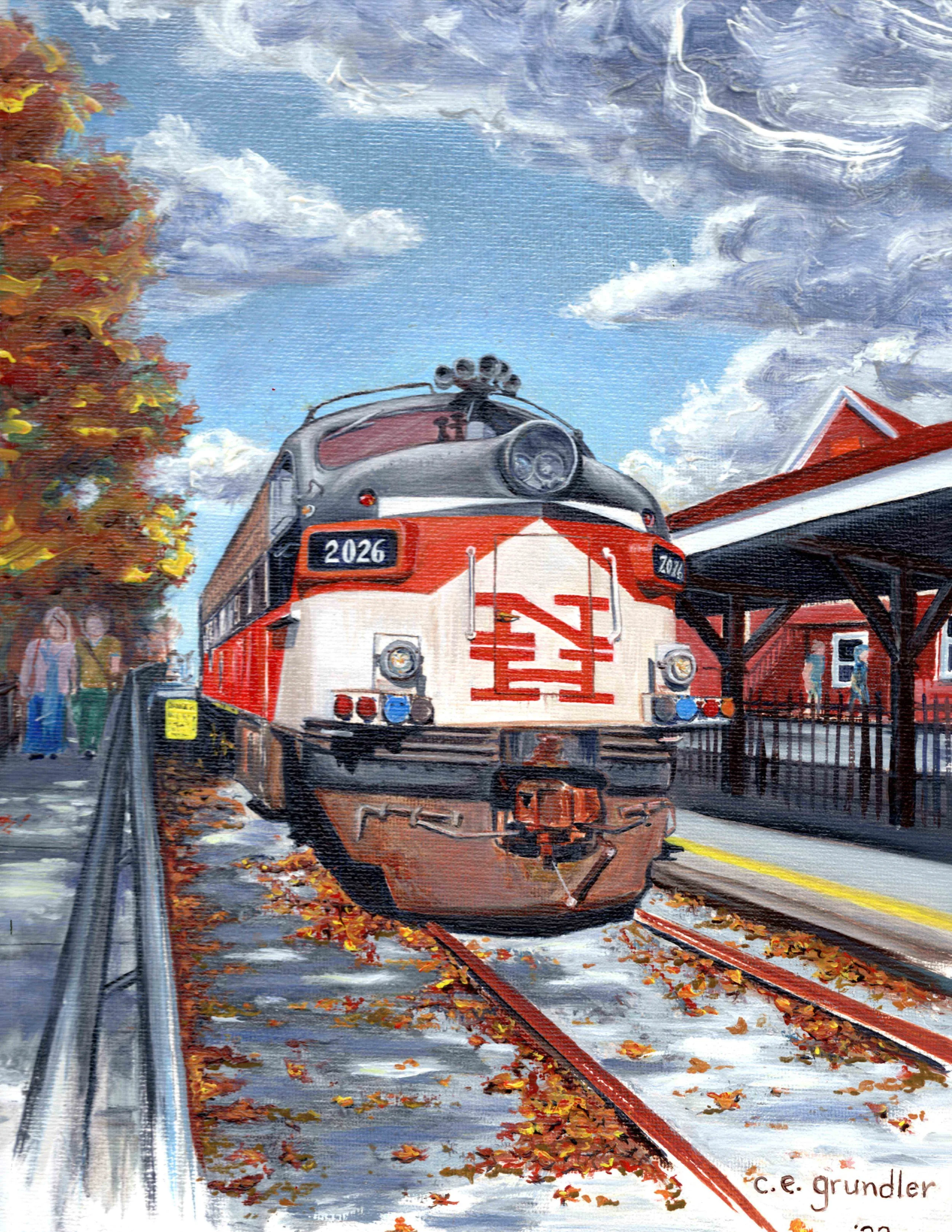 Honorable Mention-Cynthia Grundler- Cape Cod Railroad in Hyannis, Oil
