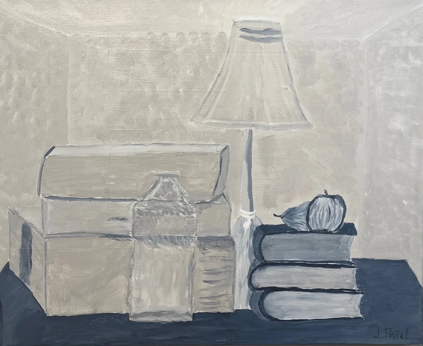 Dr. Jim	Thiel-	Bottle, Book & Bundles,	Acrylic	 $450 	Michael Giaquinto