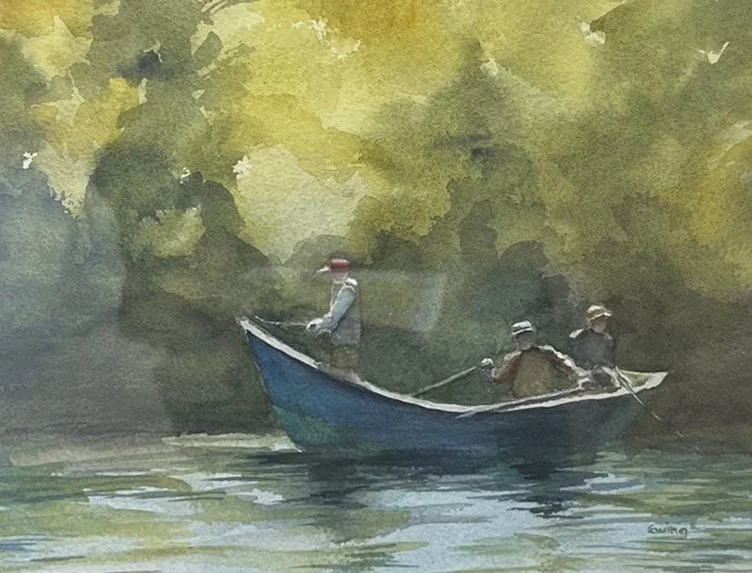 Carol	Ewing-	Lucky Red Hat	Watercolor	 $150 	Robert Mesrop