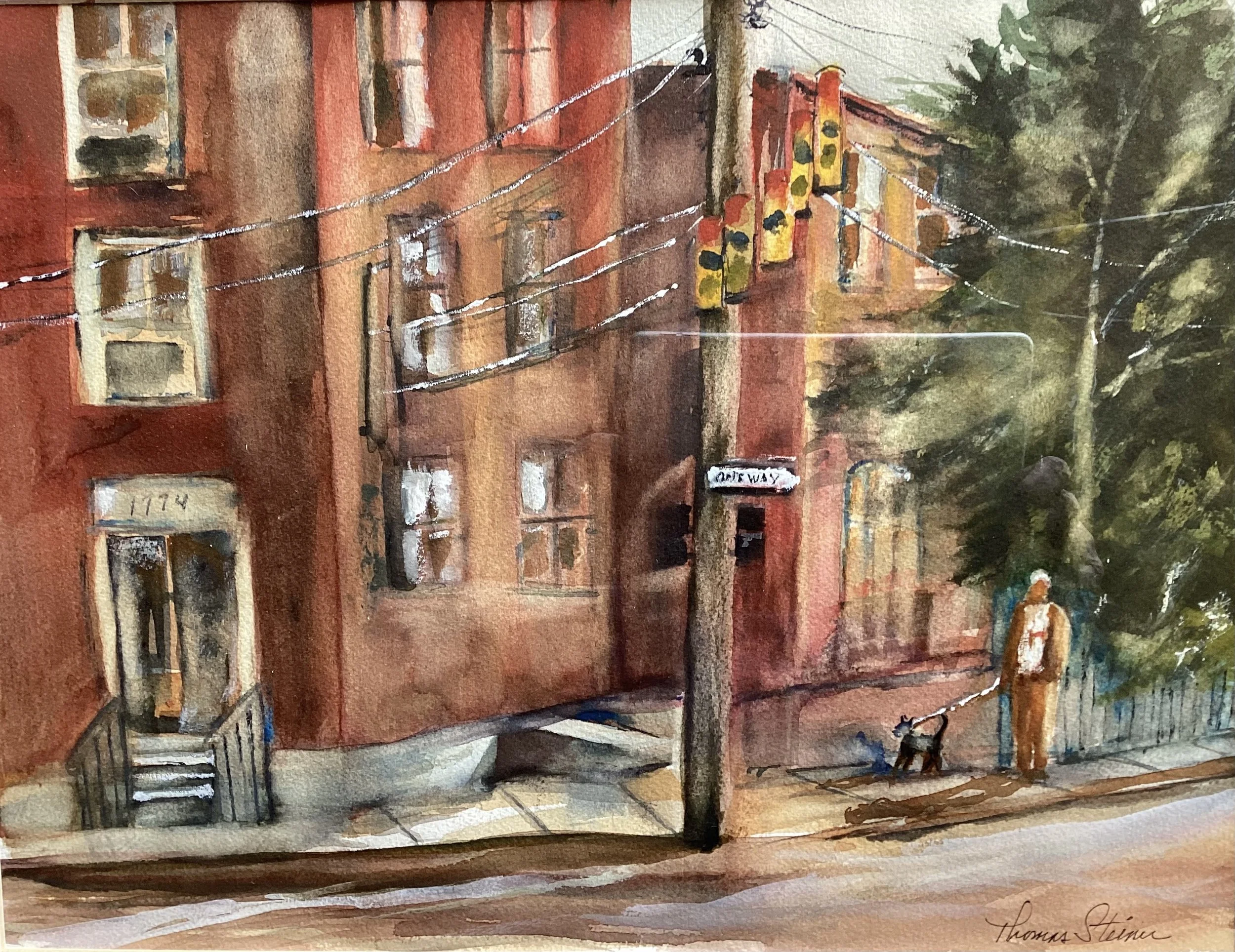 Tom	Steiner-	Cityscape	Watercolor	 $300 	Andy Evansen