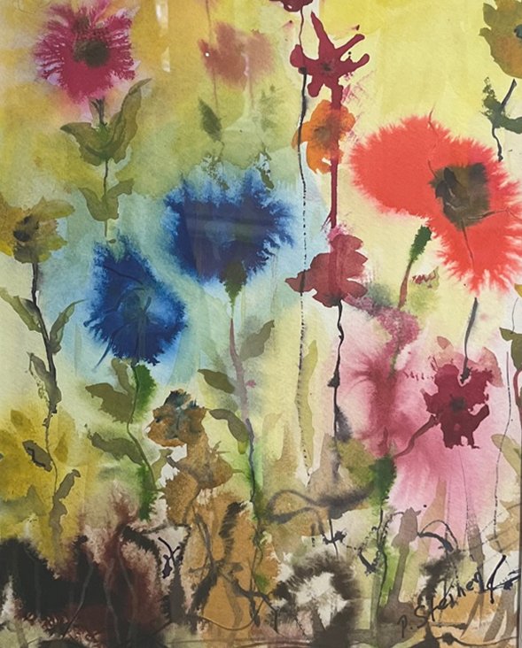 Pat	Steiner-	In Bloom,	Watercolor	 $350 