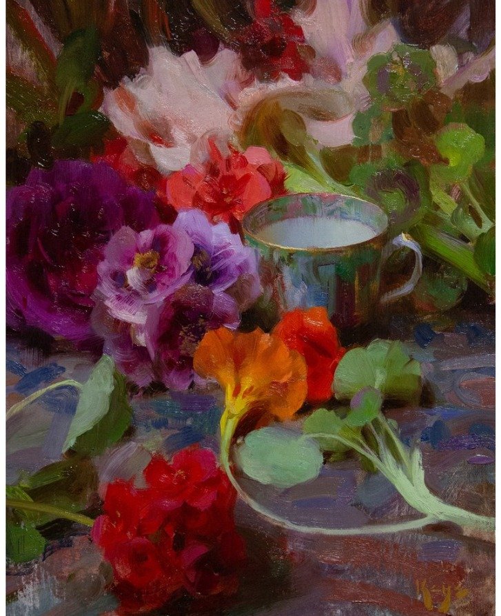 Some Beauty For Your Weekend.

✨Artist Daniel Keys 
✨Join us for his amazing workshop here at CAC in September! 
✨
✨
Fresh Flowers from the Garden
$1,800.00
14 x 11 inches, oil on linen, unframed
Available on https://www.danieljkeys.com/

#danielkeys