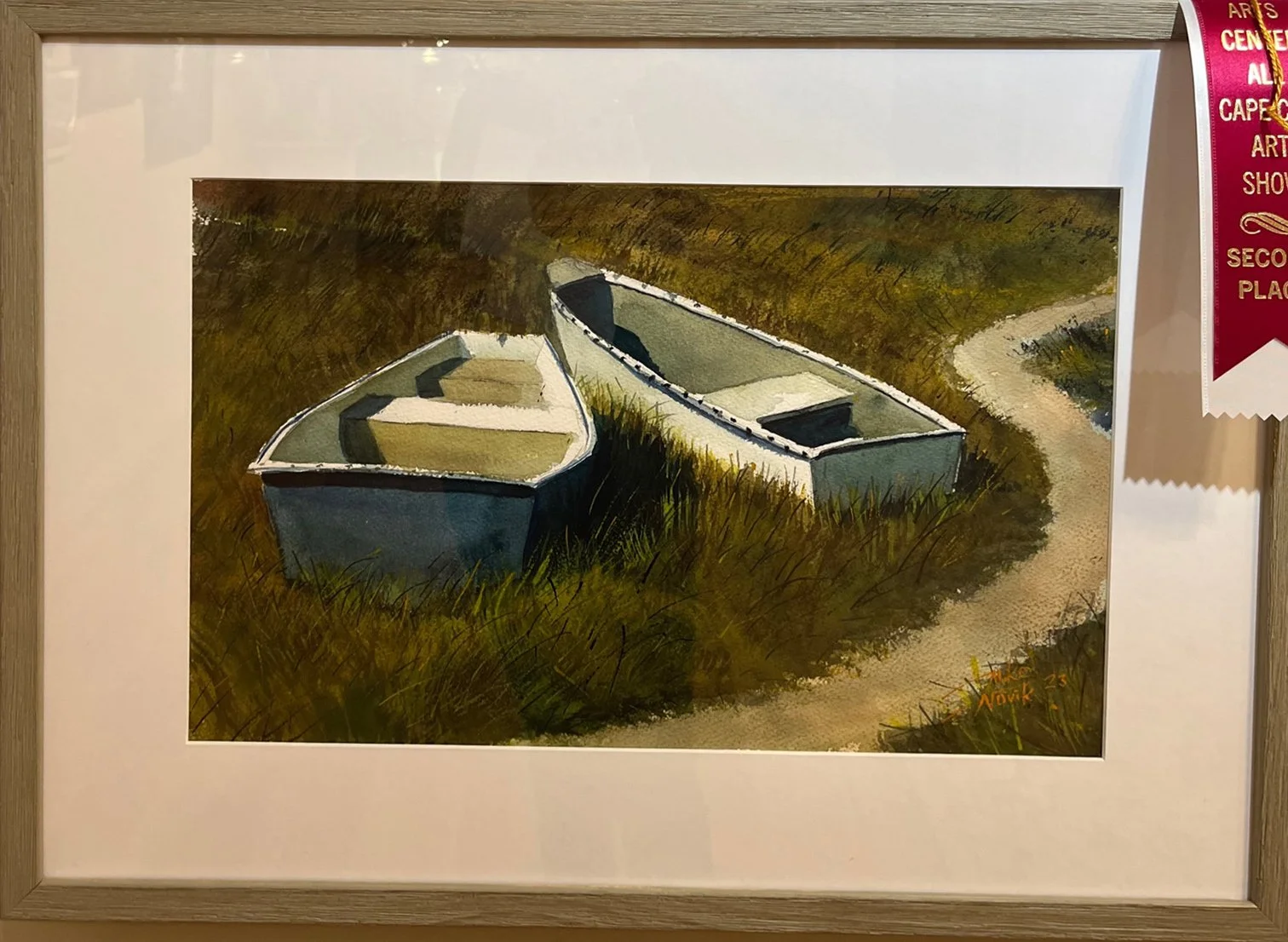 Watercolor 2nd Place- Mike Novik- 2 Dinghy’s