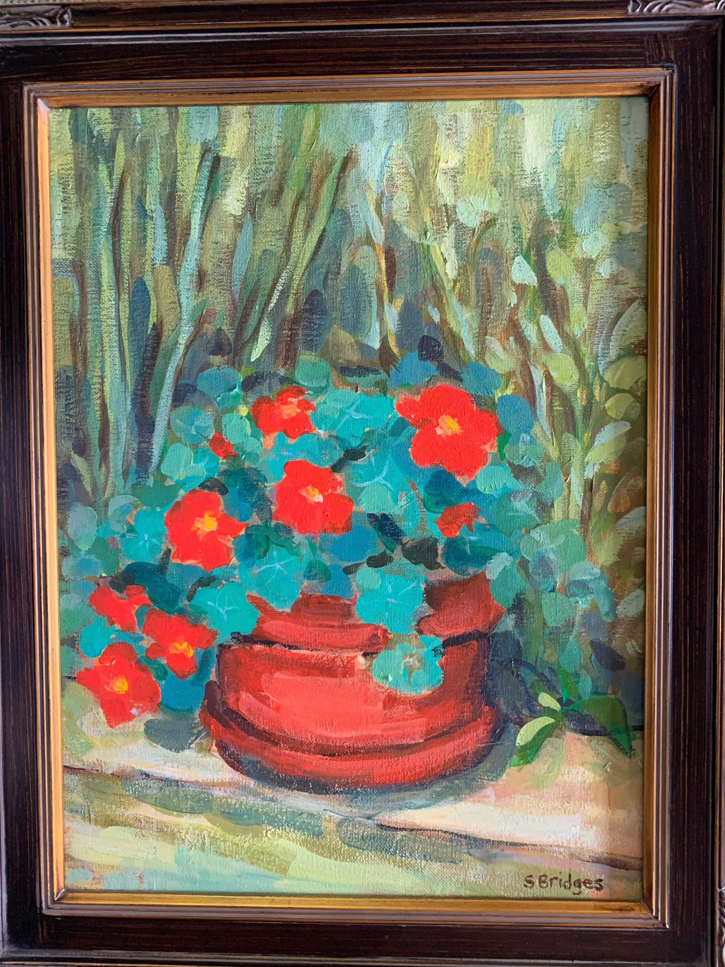 Honorable Mention- Susan Bridges- Nasturtiums, Acrylic