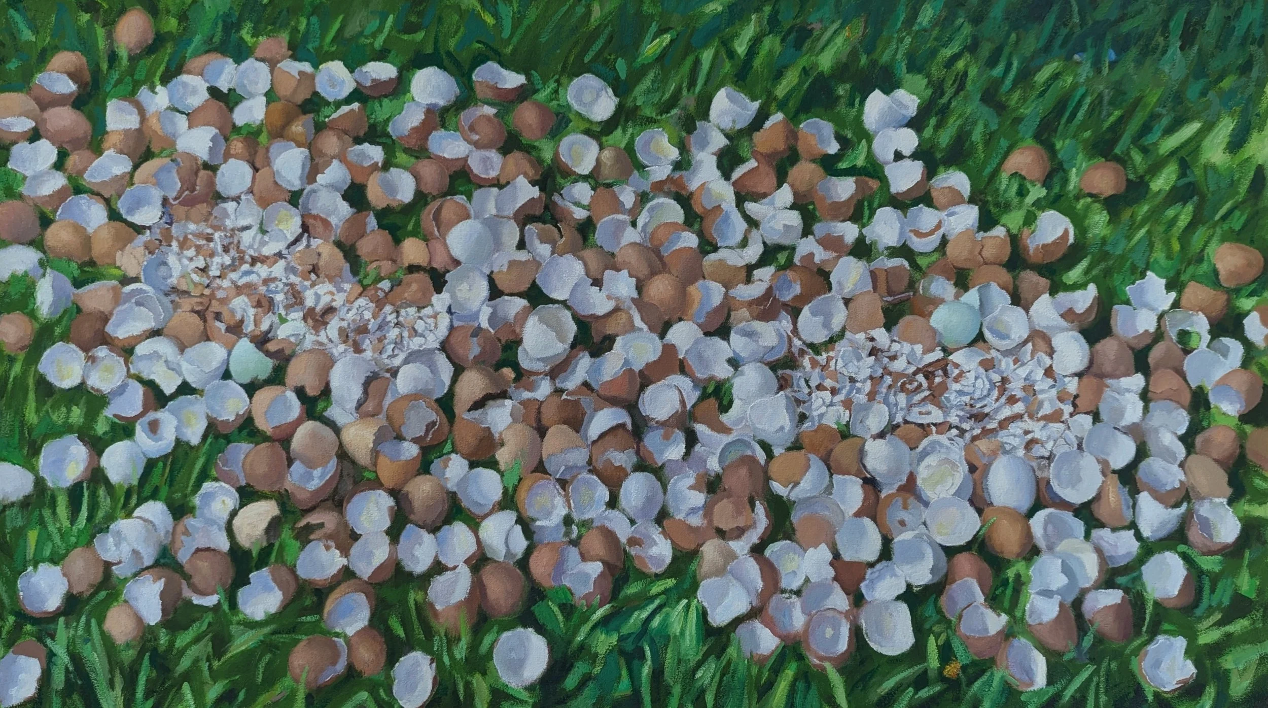 Taylor	Fox:	Walking on Egg Shells,	Oil	$5,000