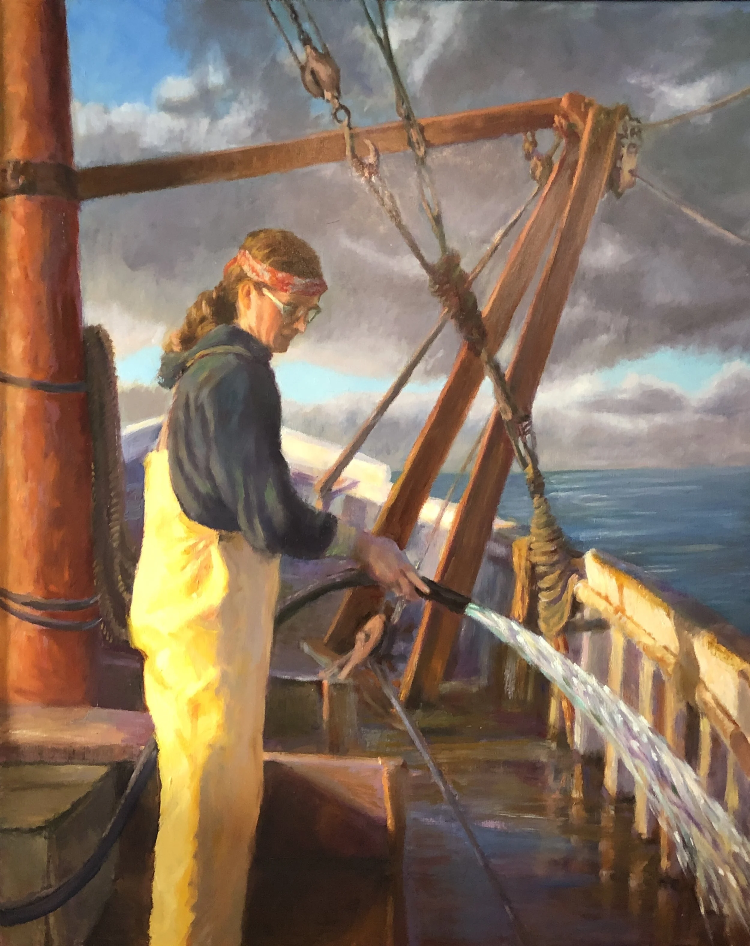 Rosalie	Nadeau:	Peter Hosing Down,	Oil	$18,000