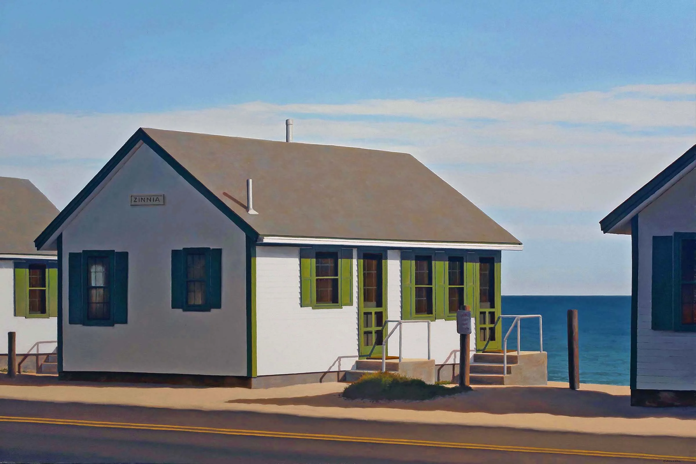 Jim	Holland:	Zinnia,	Oil	$11,000
