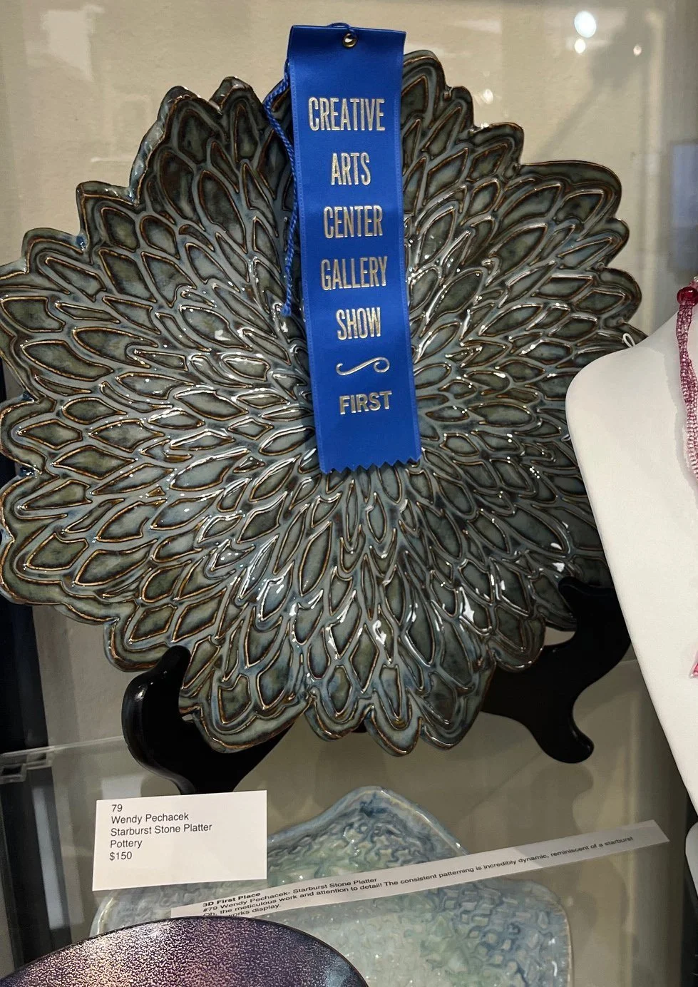 3D First Place-Wendy Pechacek- Starburst Stone Platter