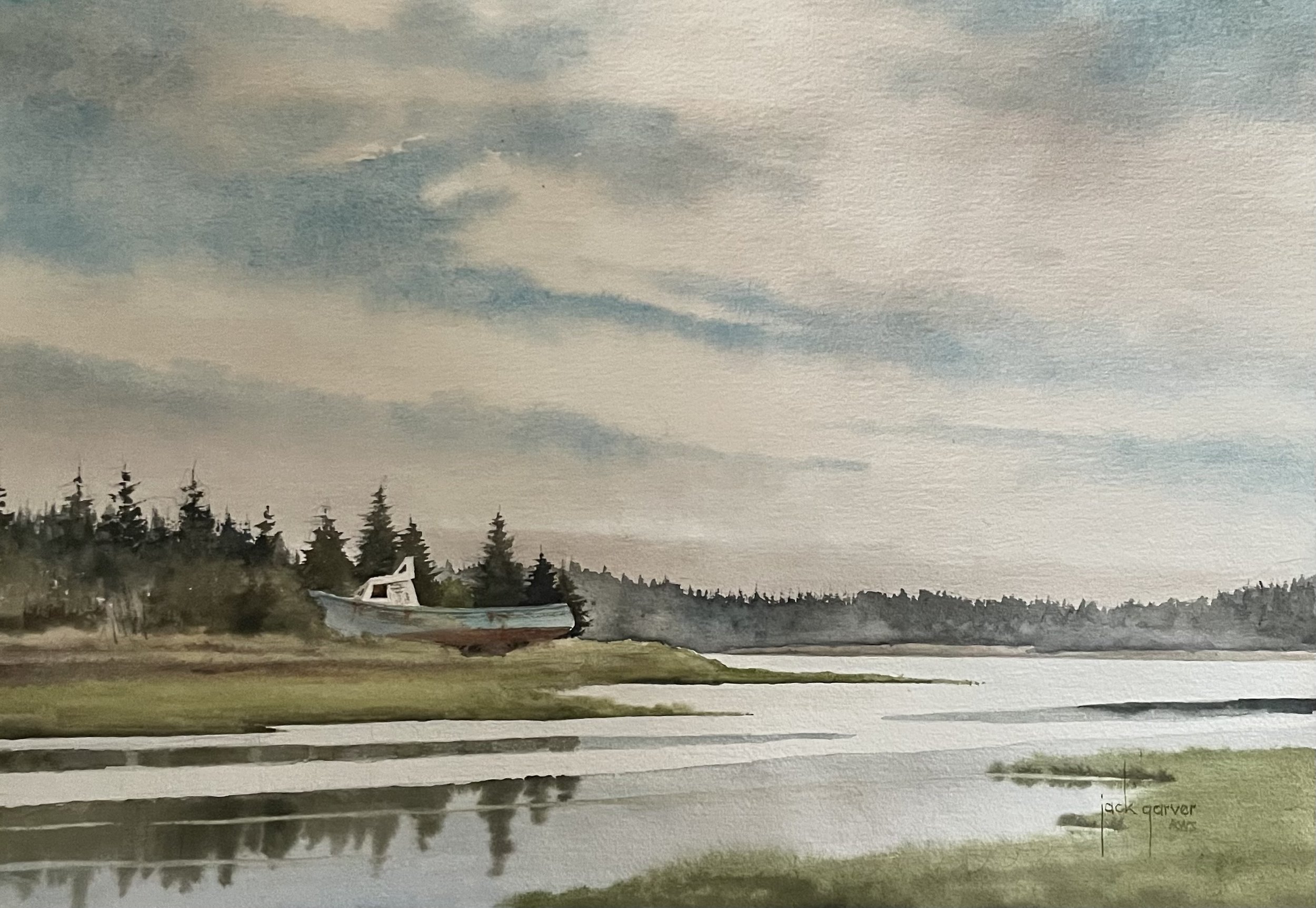 Abandoned -Watercolor $2,200 , 13.5x19.5/21.5x27.5 framed