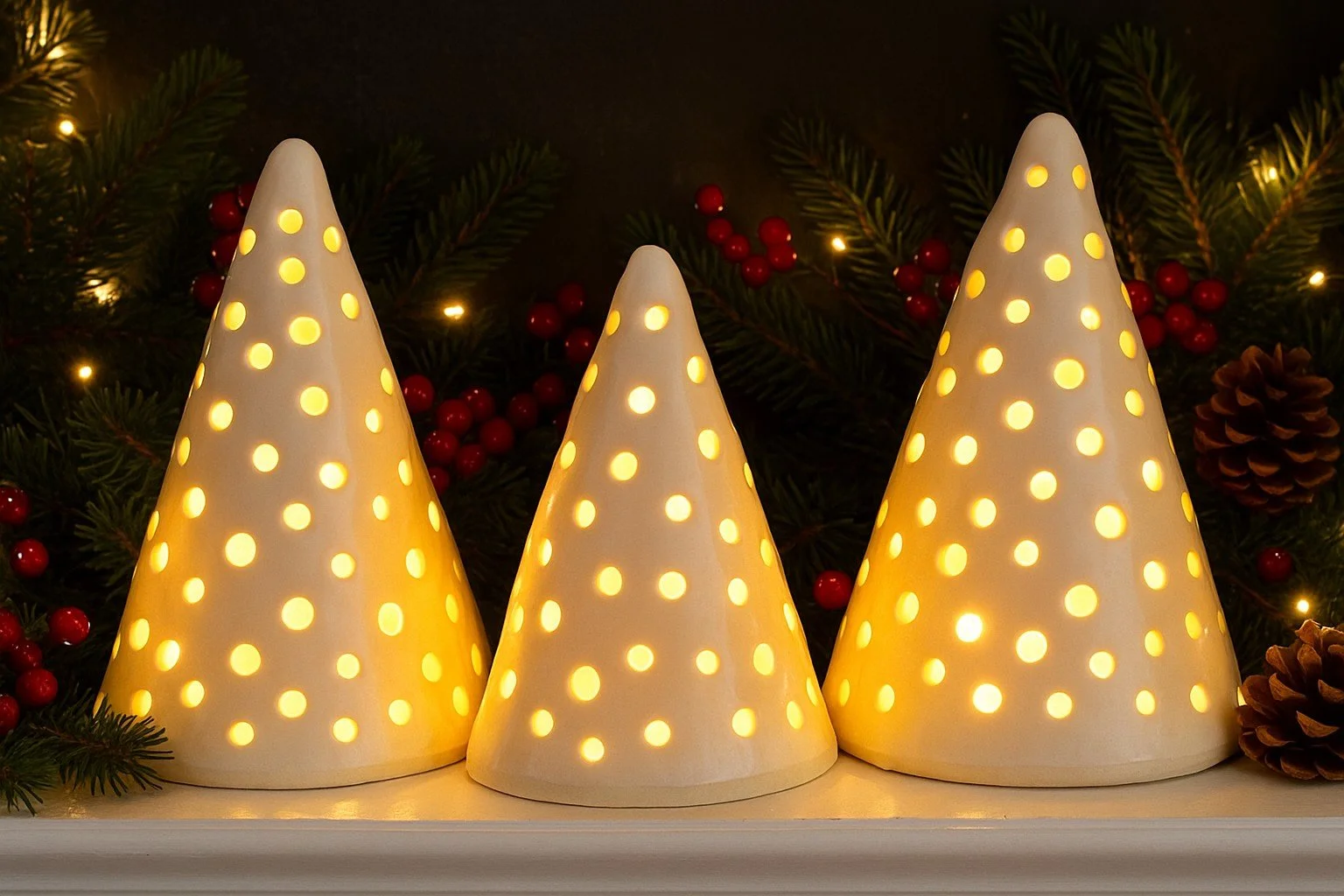 ✨ Light Up Your Holidays! ✨
Tree Candle Luminary Workshop with Jeanmarie O&rsquo;Clair

🎄 Create your own magical holiday d&eacute;cor!
In this hands-on workshop, Jeanmarie will guide you step by step as you hand-build three charming tea light lumin
