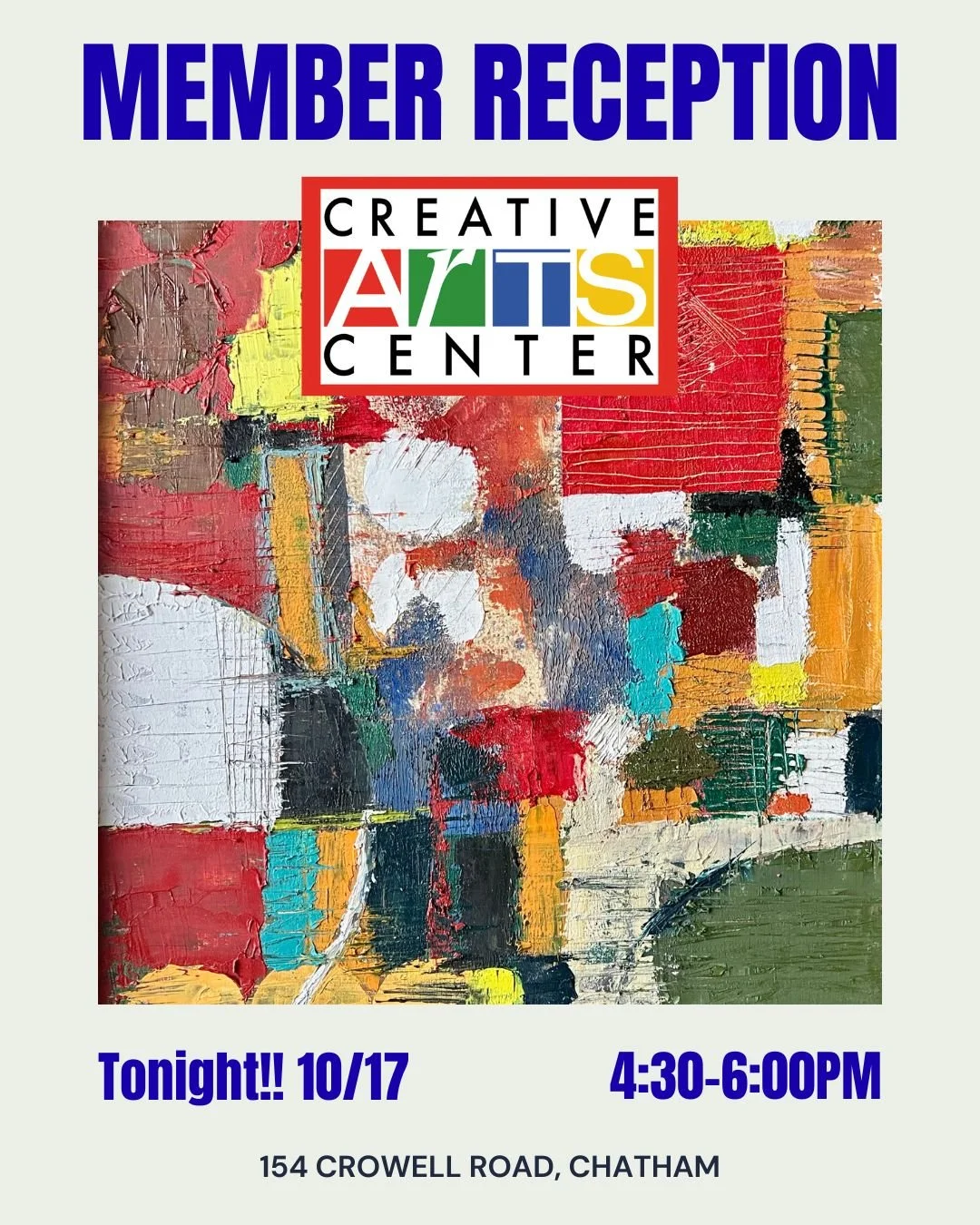 ✨Join us tonight for our Member Show Reception!✨ 
✨Everyone welcome.✨

Artwork below by- Michael Giaquinto