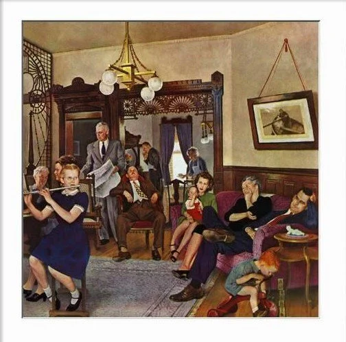 &quot;Thanksgiving Flute Performance,&quot; November 30, 1946 
Art by John Falter