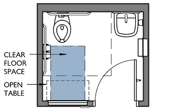 ada baby changing station