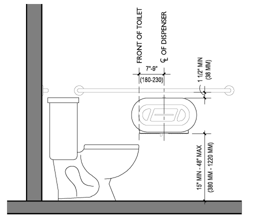 Lavex 9 Double Roll Jumbo Toilet Tissue Dispenser