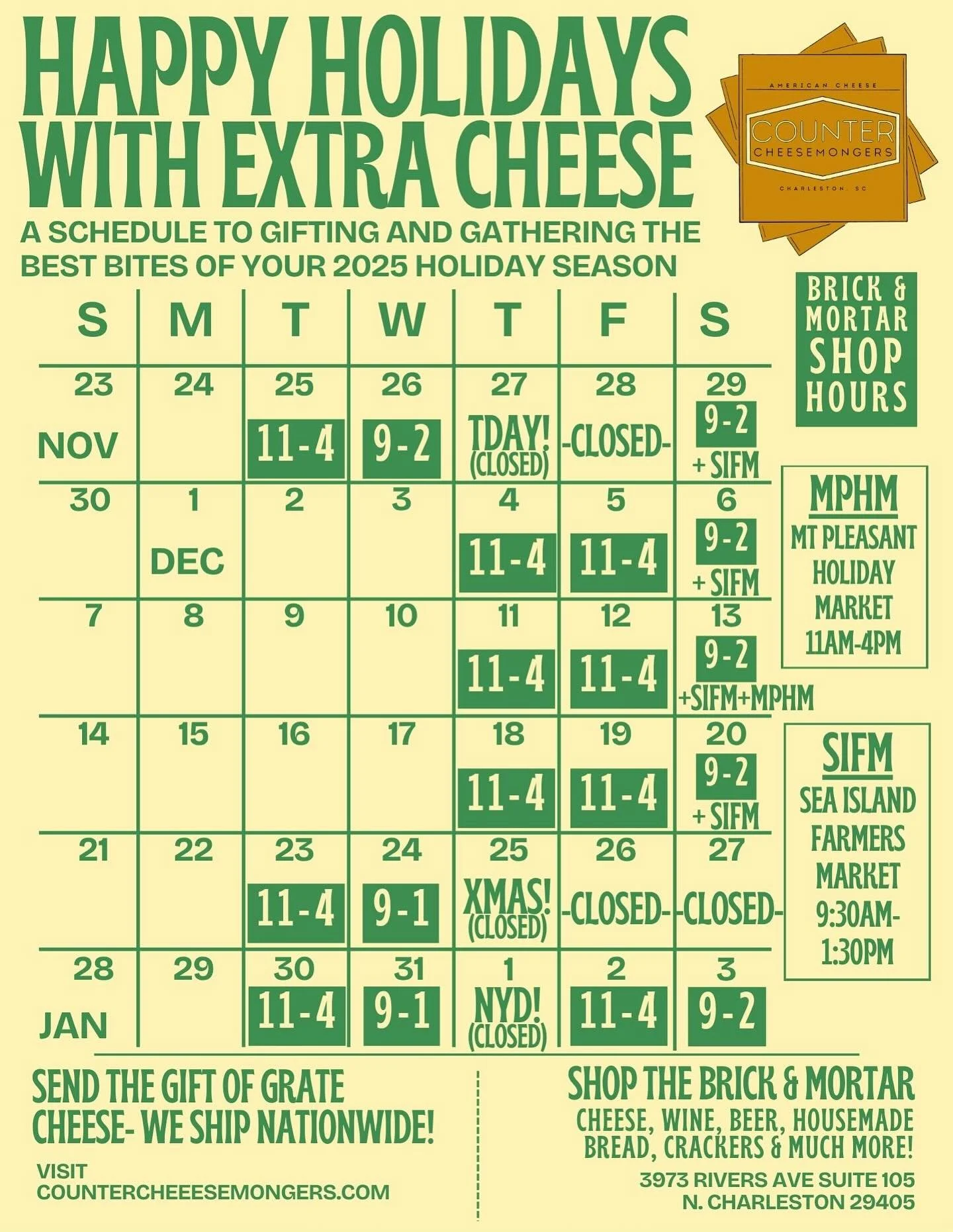 💫 HOLIDAY SCHEDULE RUNDOWN WITH ALL THE EXTRA SHOP DAYZ 💫